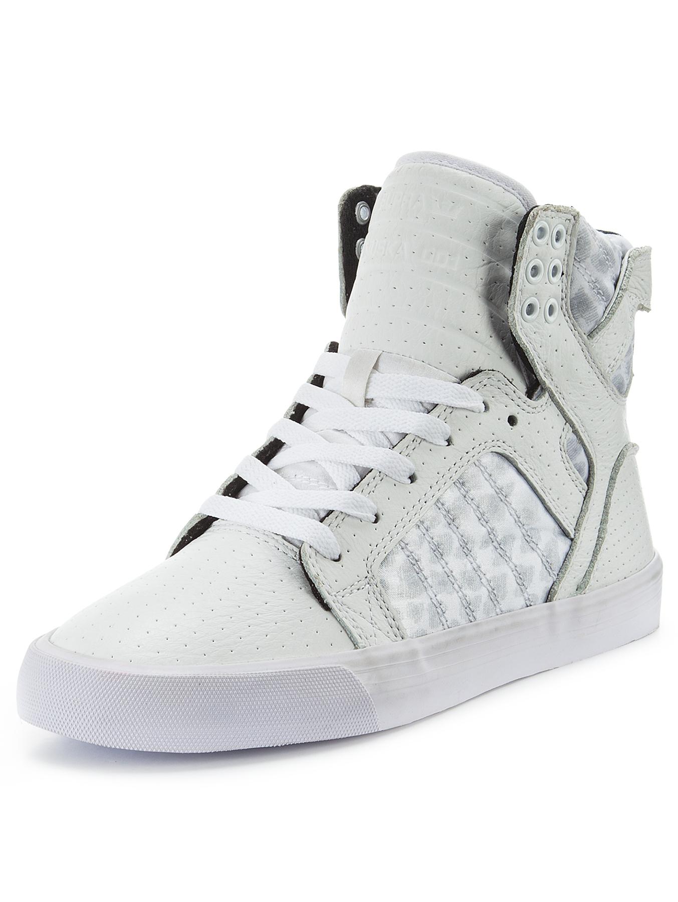 Skytop Snow Leopard Hi Top Fashion Trainers, White Skytop Snow Leopard Hi Top Fashion Trainers, White