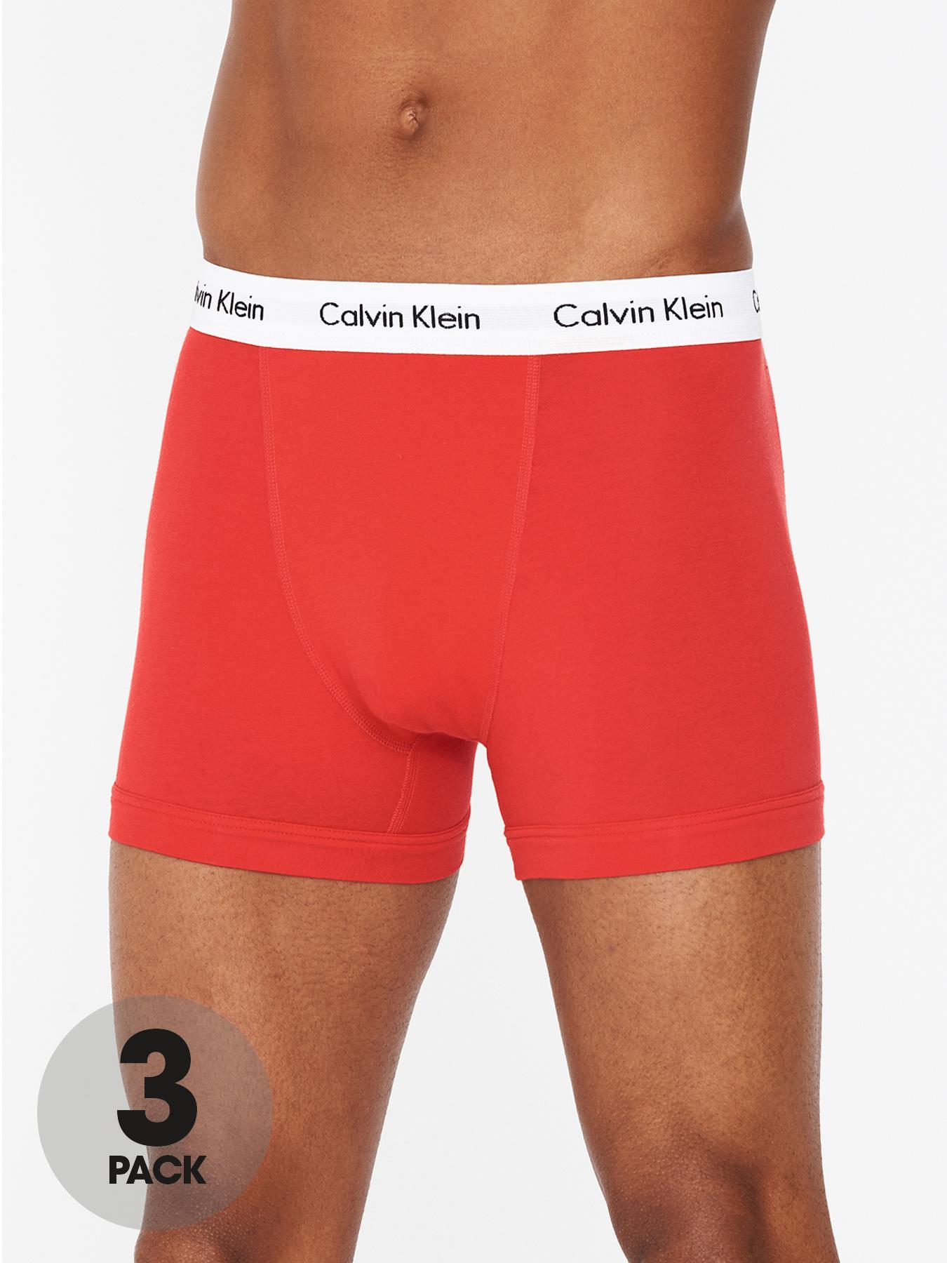 Mens Trunks (3 Pack), Red Mens Trunks (3 Pack), Red