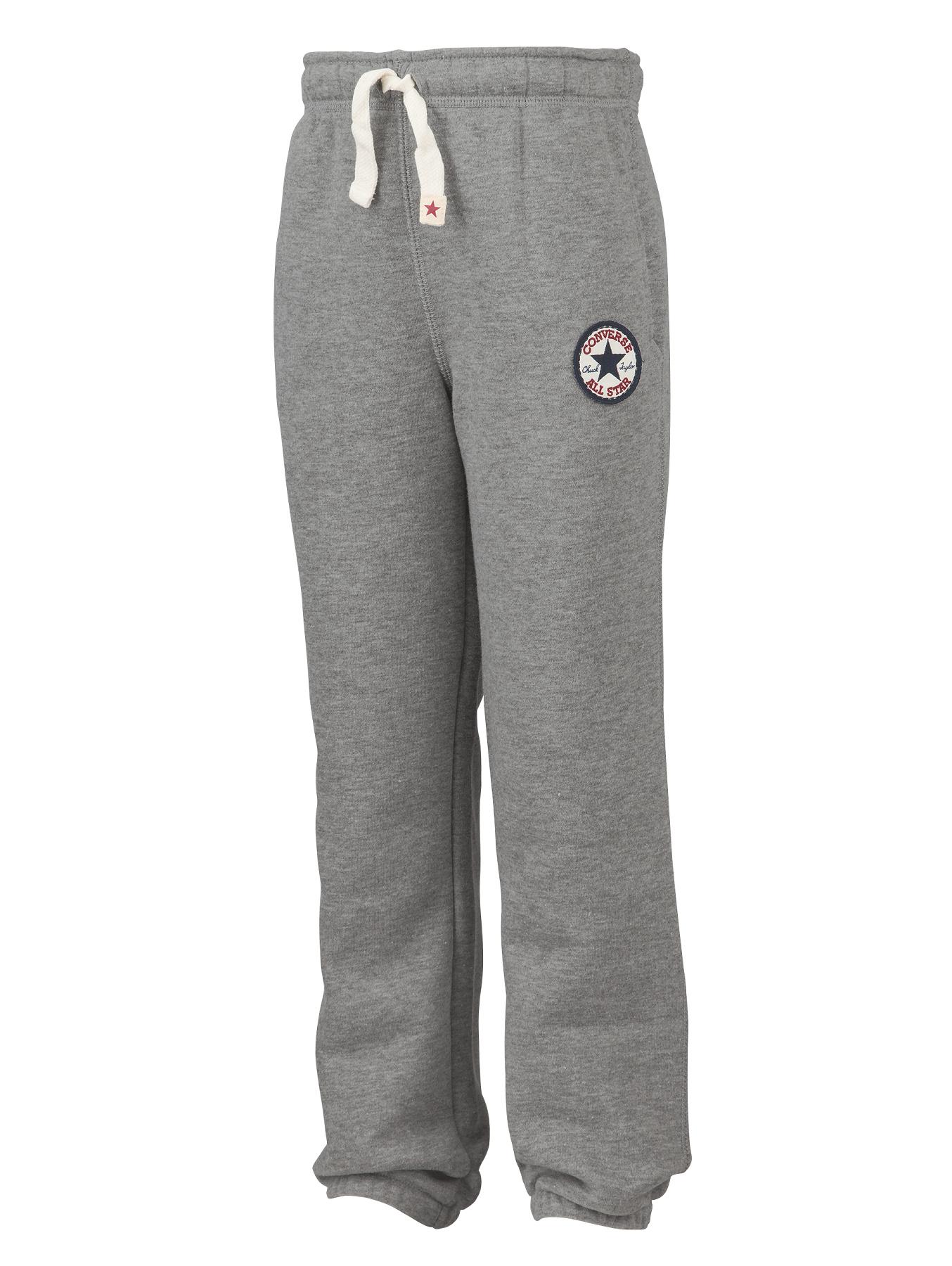 Little Boys Chuck Patch Fleece Pants - Grey Heather, Grey Little Boys Chuck Patch Fleece Pants - Grey Heather, Grey