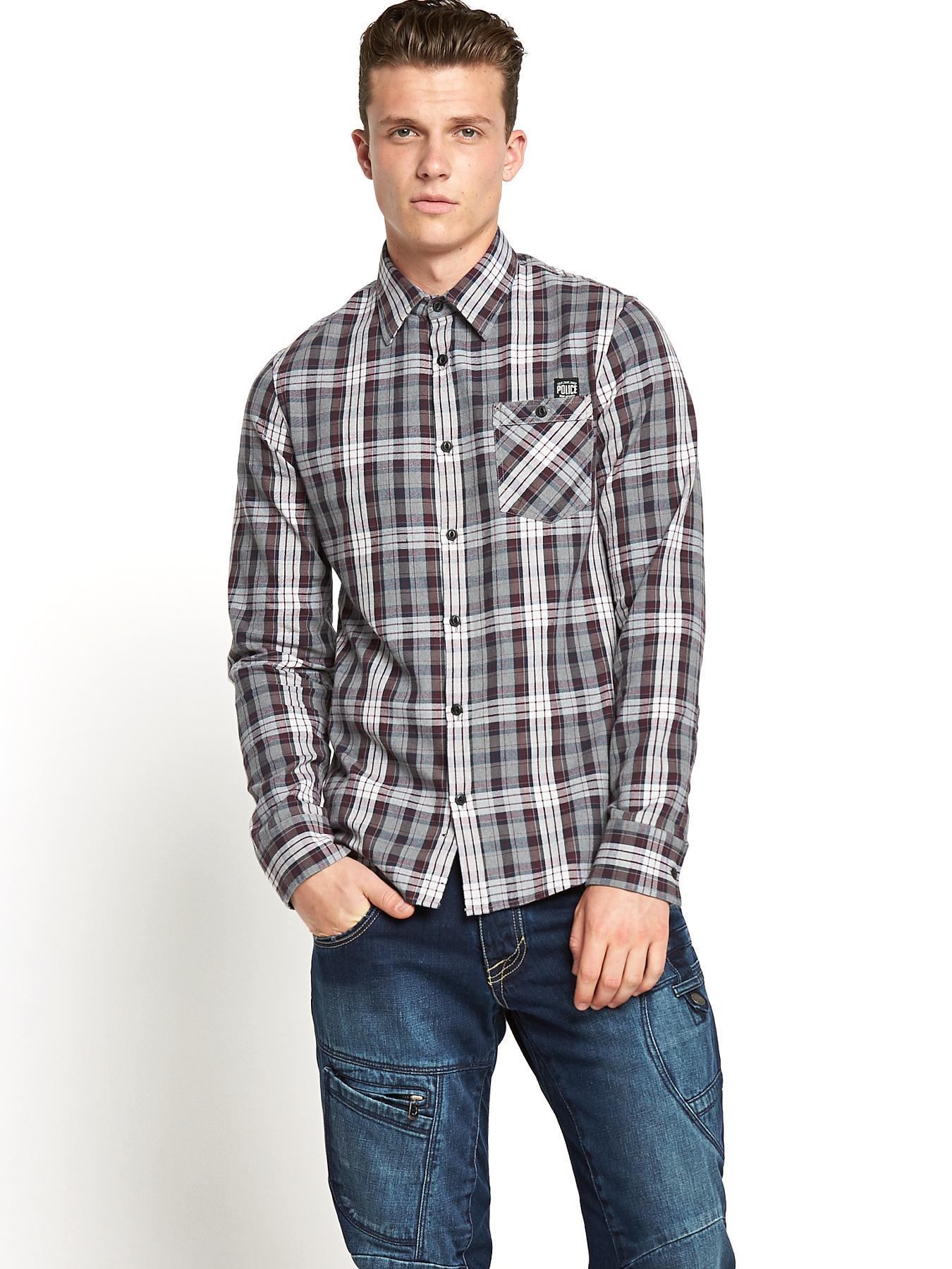 Cyprez Mens Long Sleeve Shirt, Grey Cyprez Mens Long Sleeve Shirt, Grey