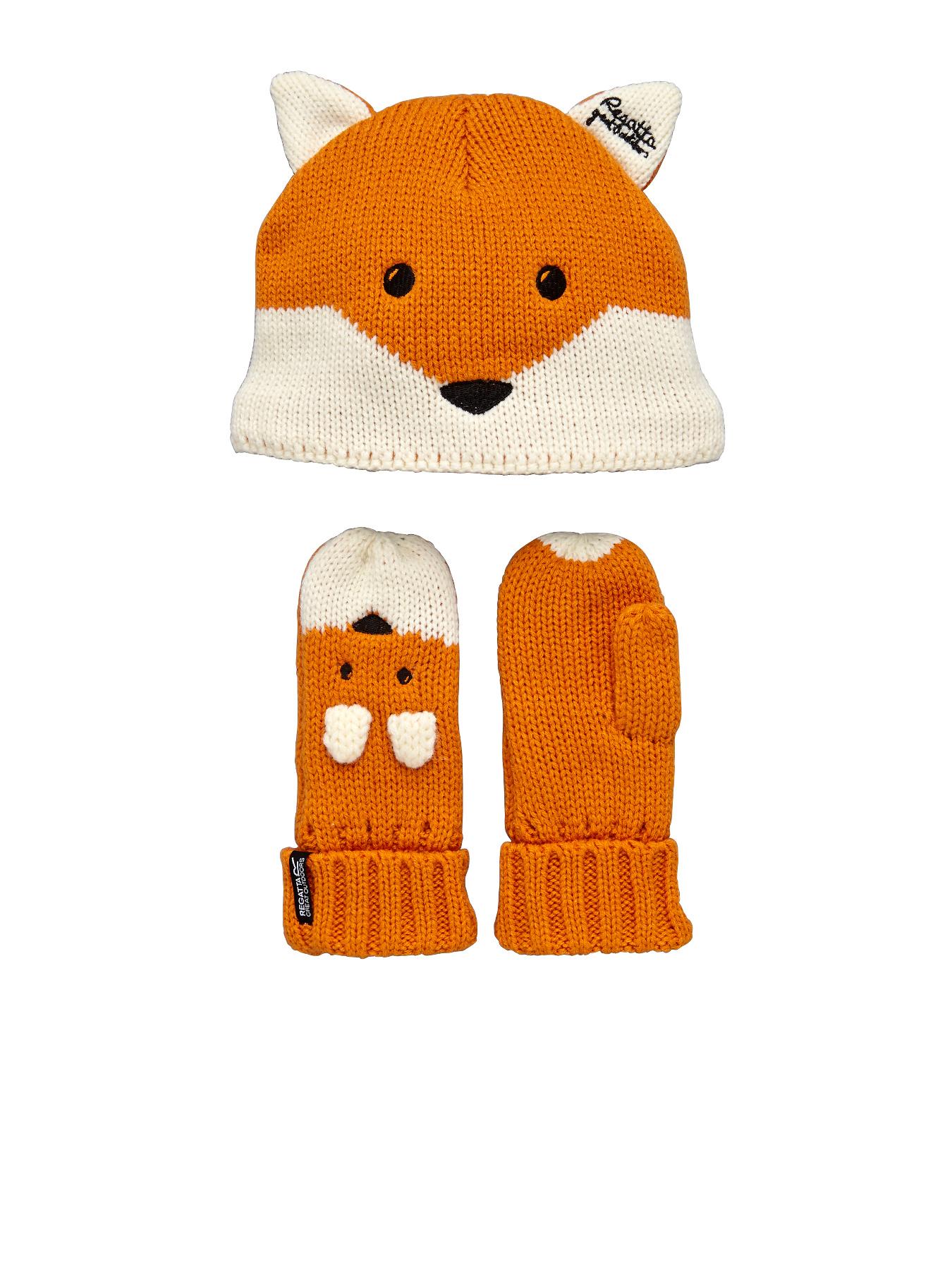 Little Kids Fox Hat/Glove Set, Orange Little Kids Fox Hat/Glove Set, Orange
