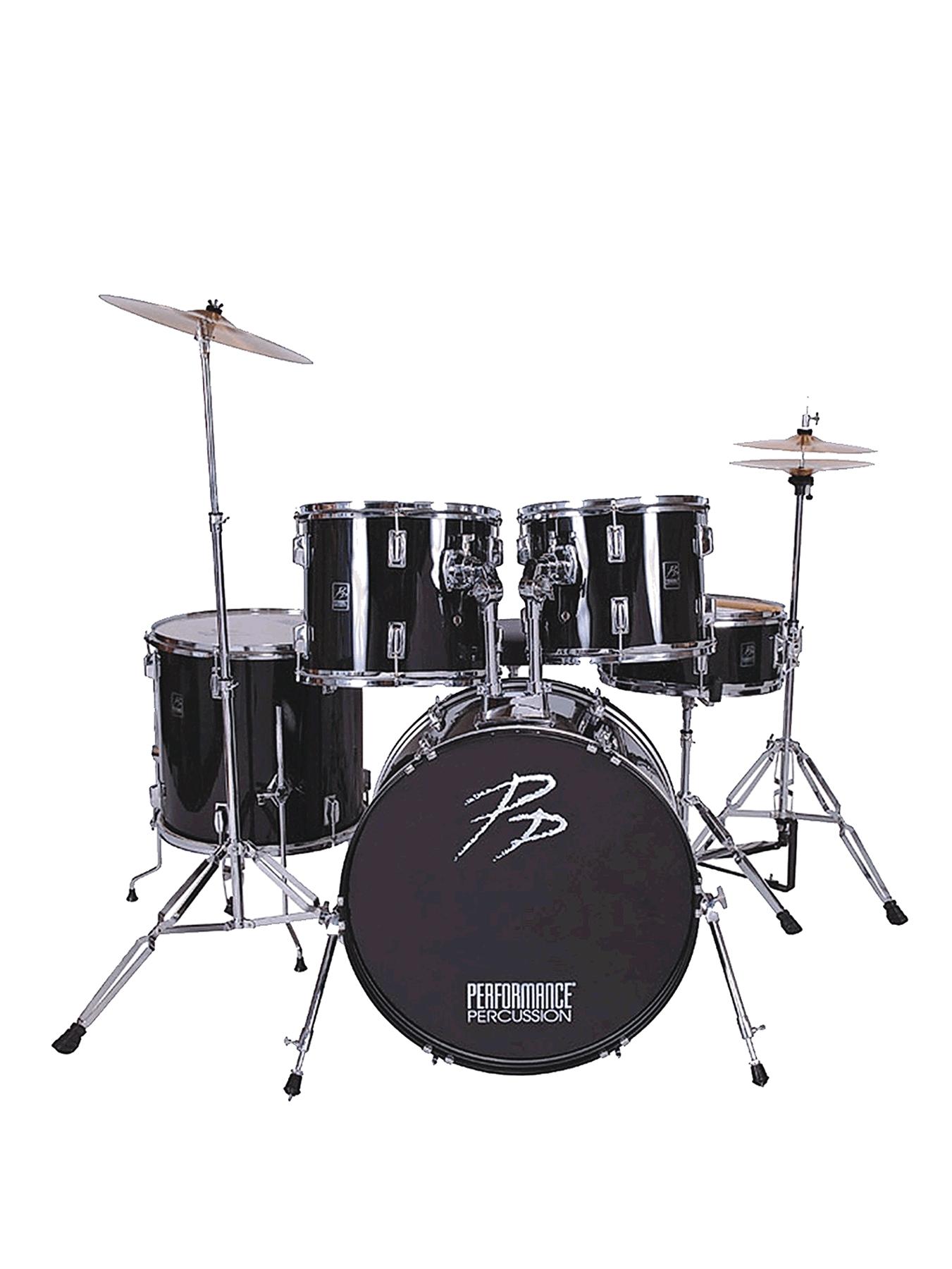 Full Size Drum Kit Musical Instrument - Black (5 piece) Full Size Drum Kit Musical Instrument - Black (5 piece)