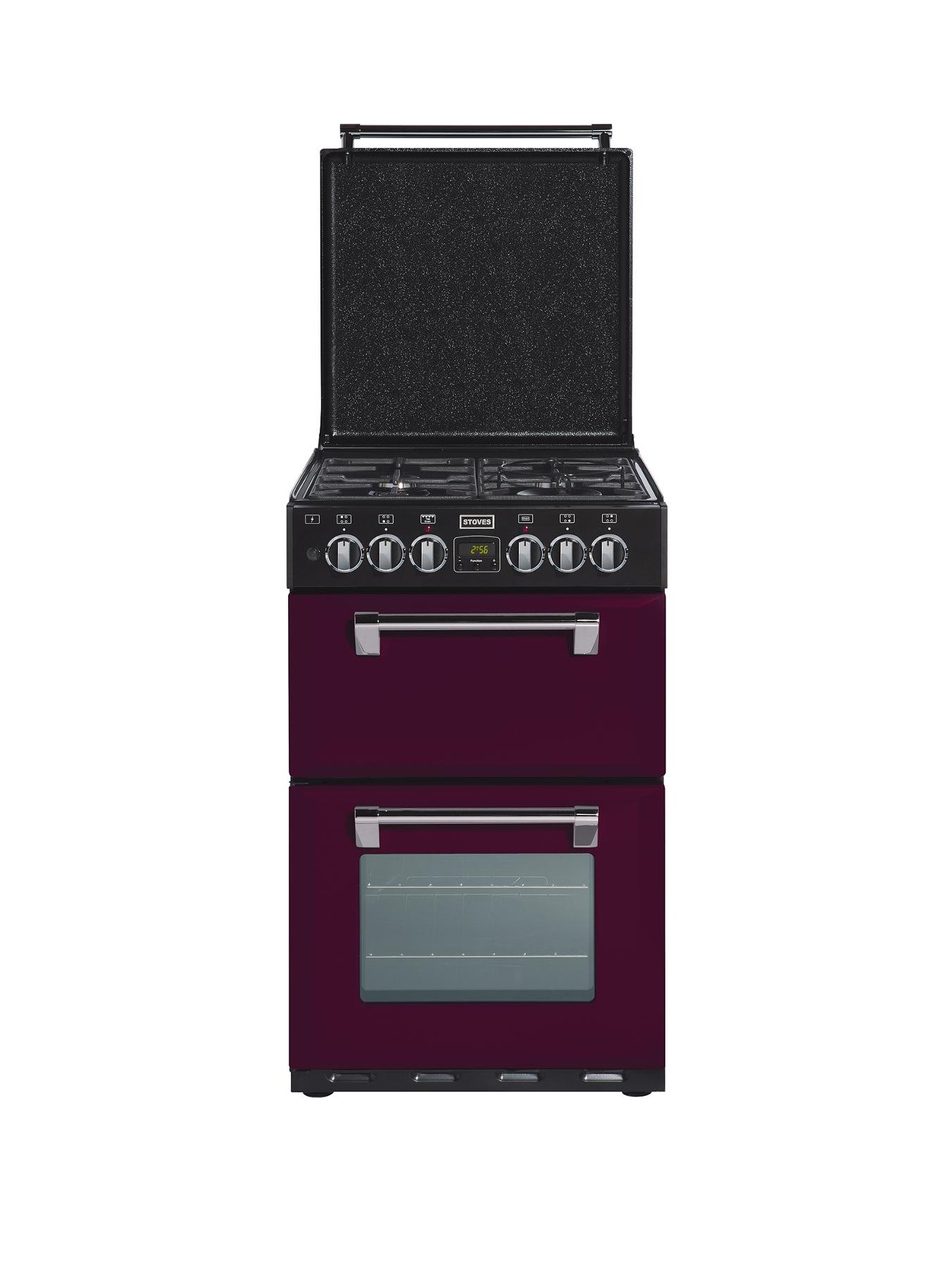550DFW 55 cm Double Oven Dual Fuel Richmond Mini Range Cooker - Wild Berry 550DFW 55 cm Double Oven Dual Fuel Richmond Mini Range Cooker - Wild Berry