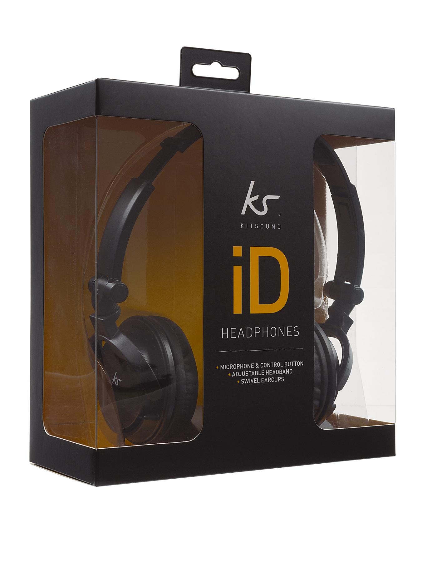 iD On Ear Headhones with Microphone - Black iD On Ear Headhones with Microphone - Black