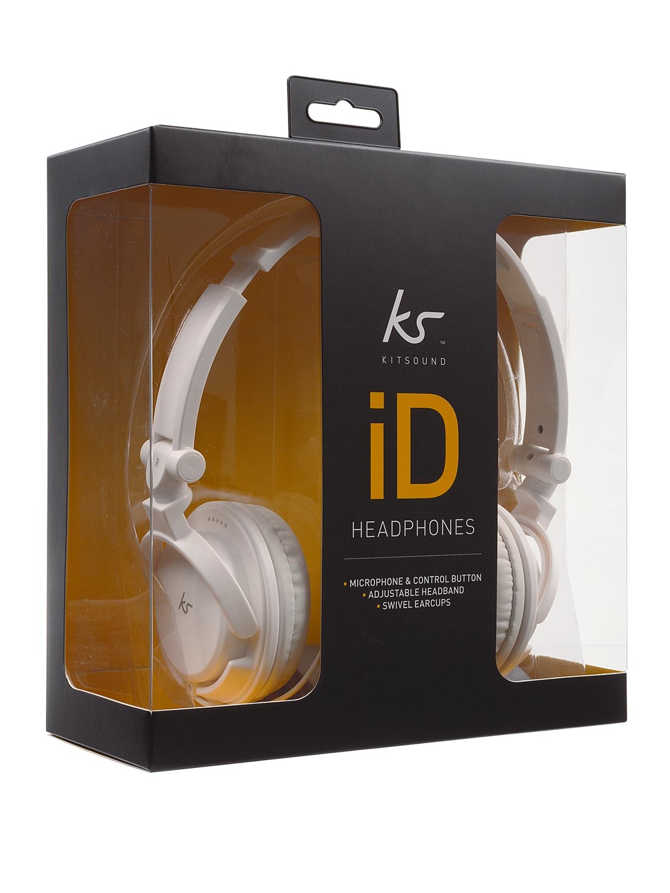 iD On Ear Headhones with Microphone - White iD On Ear Headhones with Microphone - White