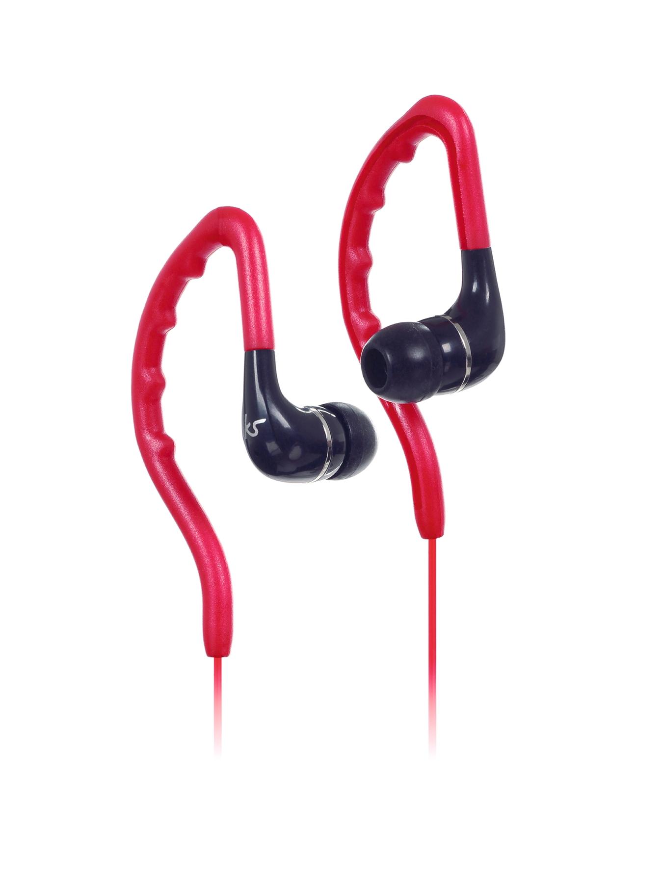 Enduro Water Resistant Sports Earhook Earphones - Red Enduro Water Resistant Sports Earhook Earphones - Red