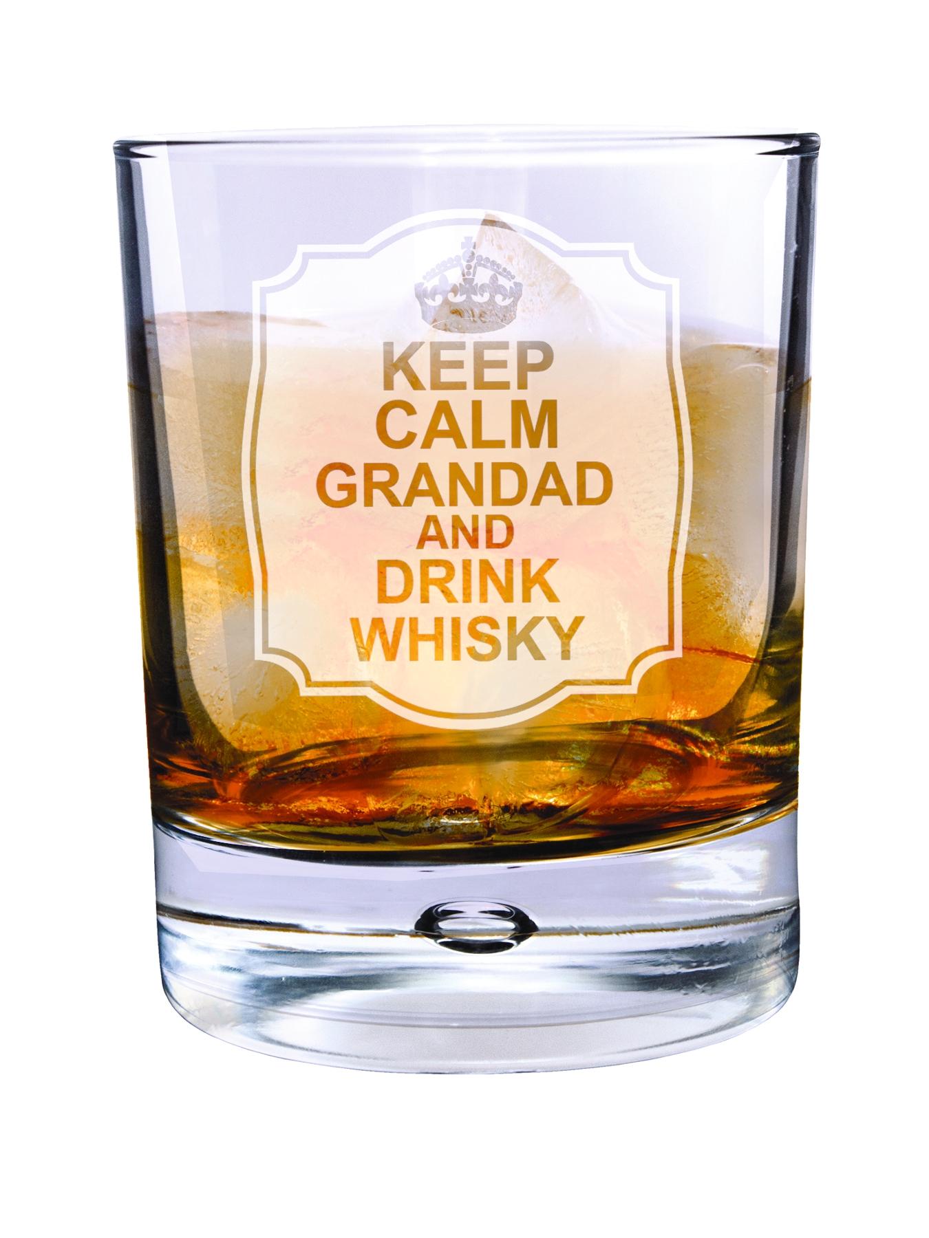 Personalised Keep Calm Drink Whisky Bubble Glass Personalised Keep Calm Drink Whisky Bubble Glass