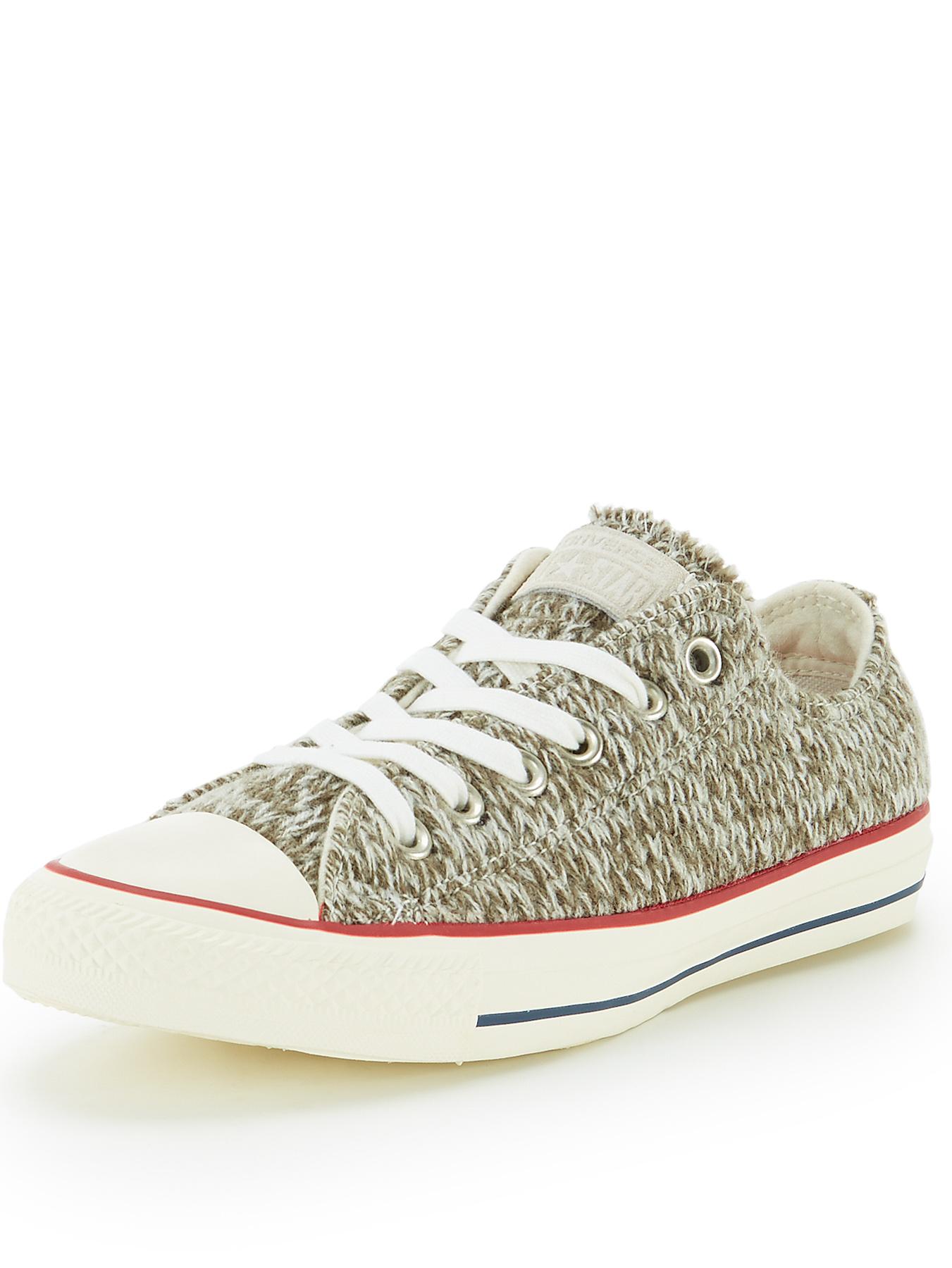 Chuck Taylor All Star Winter Knit Ox Trainers - Charcoal, Charcoal Chuck Taylor All Star Winter Knit Ox Trainers - Charcoal, Charcoal