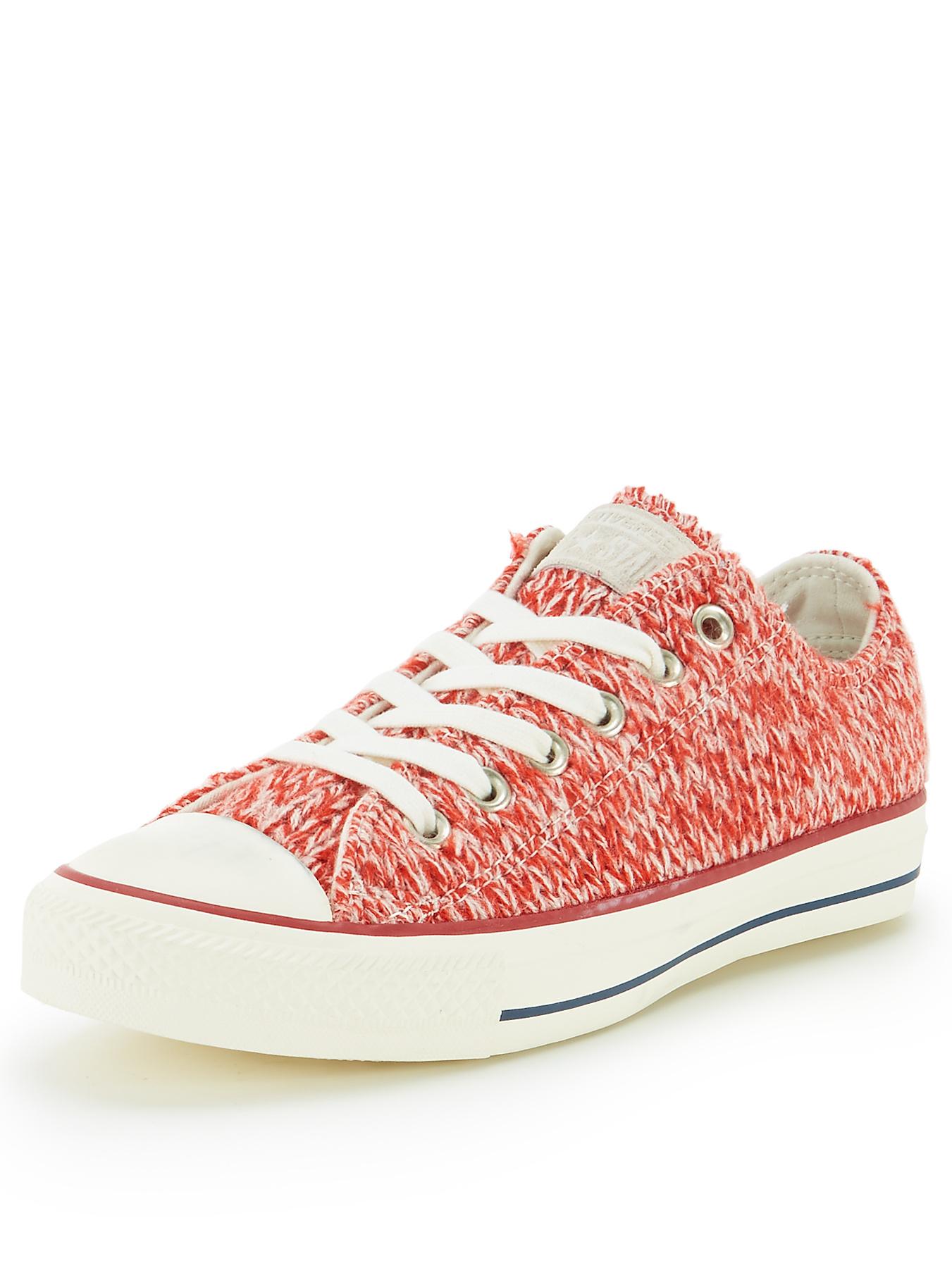 Chuck Taylor All Star Winter Knit Ox Trainers - Red, Red Chuck Taylor All Star Winter Knit Ox Trainers - Red, Red