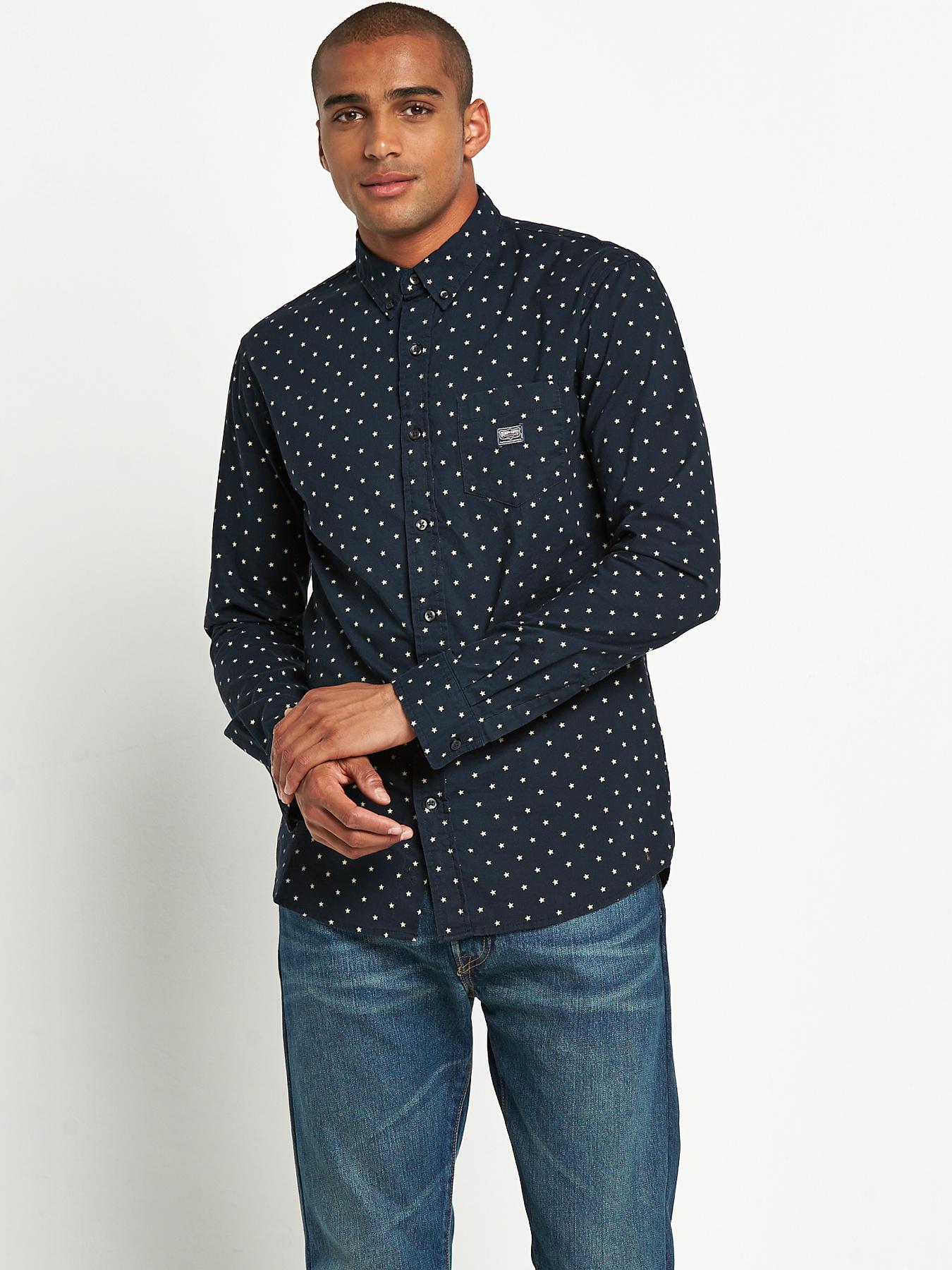 Mens Long Sleeve Shirt, Navy Mens Long Sleeve Shirt, Navy