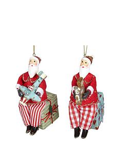 Set Of Four Gl Sweetie Christmas Tree Decorations 8cm By Beautiful Pair Of Gisela Graham Clear Acrylic Gold Glitter Reindeer Decorations