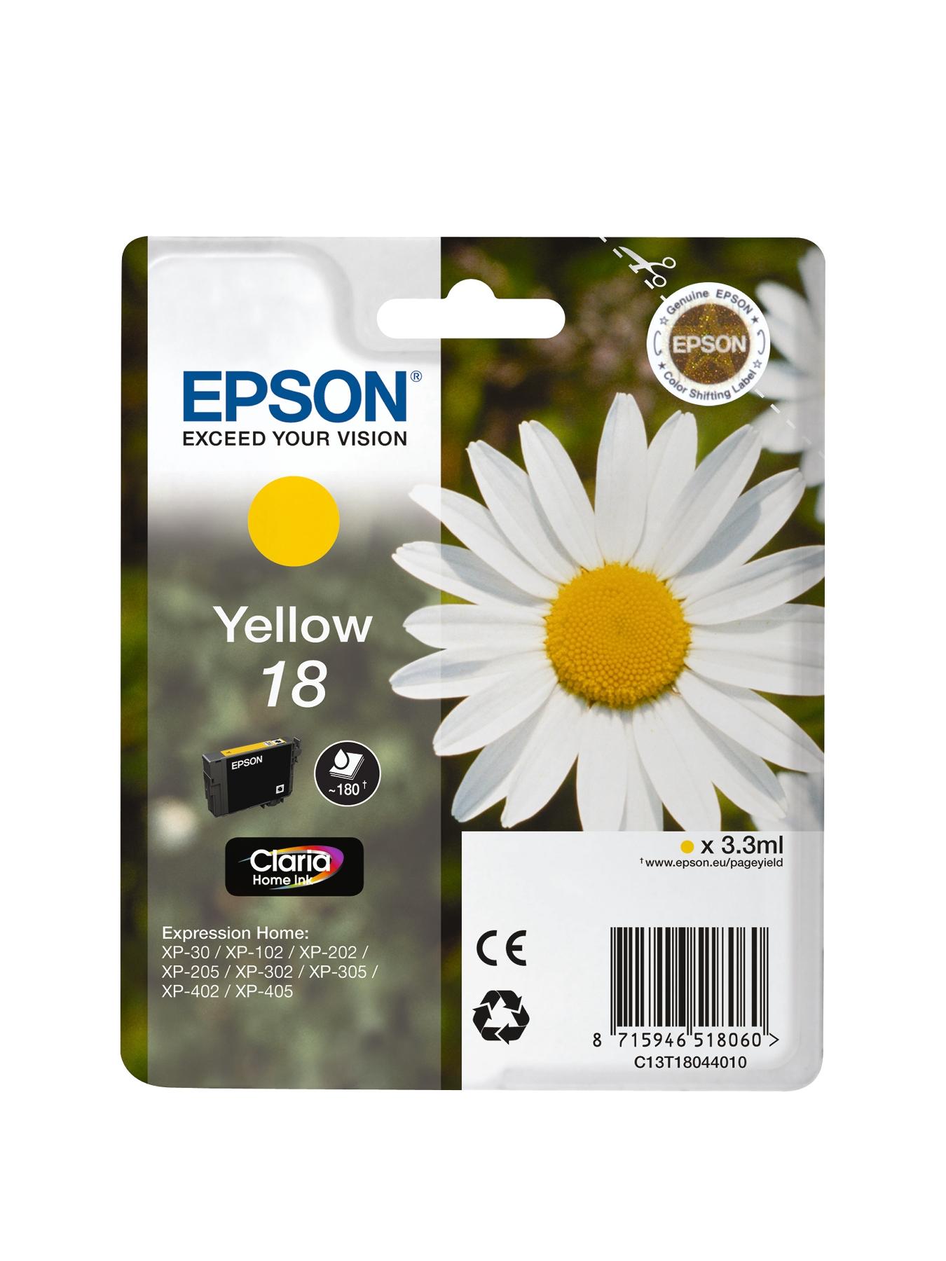 Singlepack Yellow 18 Claria Home Ink Singlepack Yellow 18 Claria Home Ink