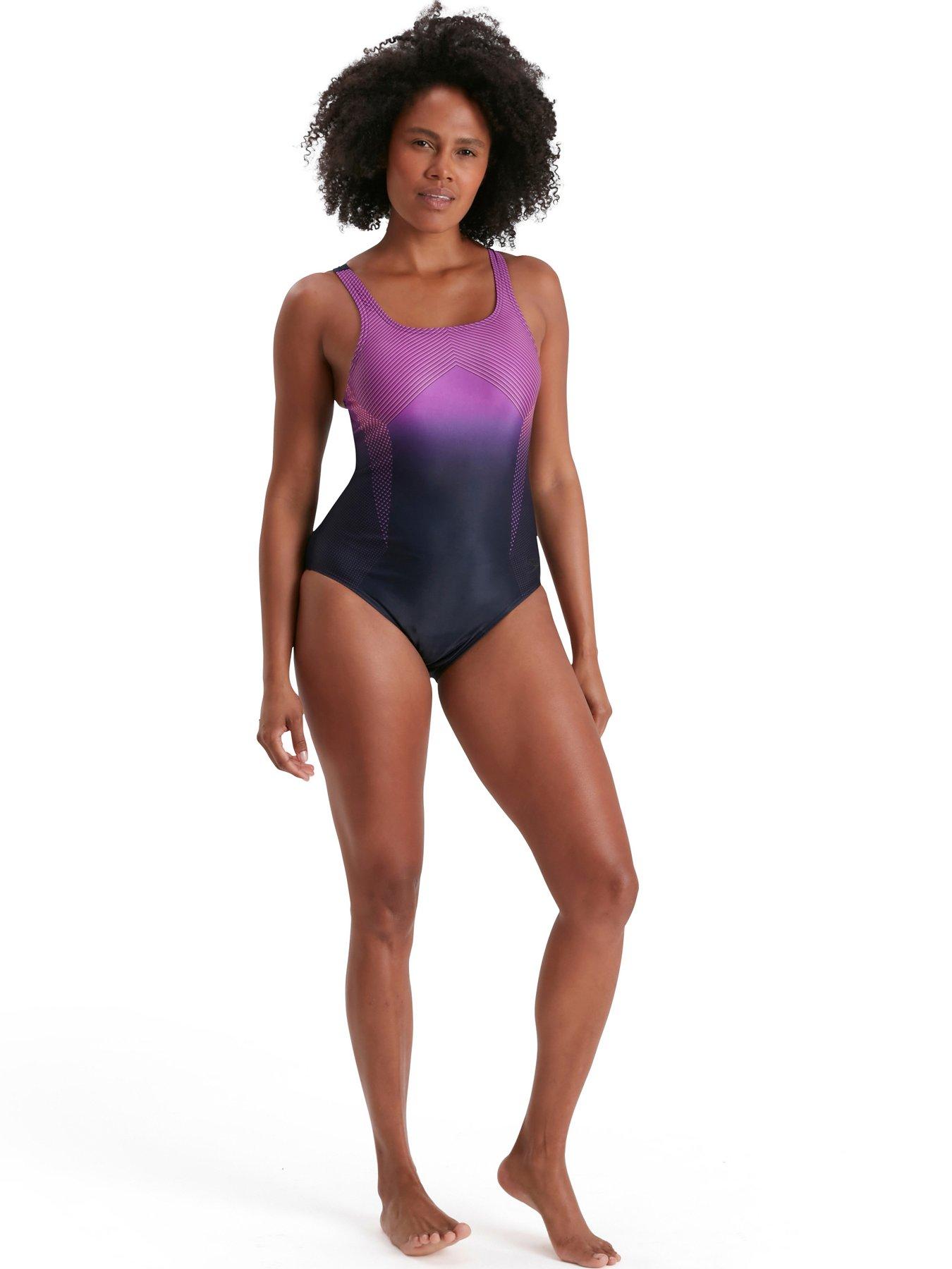Speedo Digital Placement Medalist Swimsuit Dark Blue