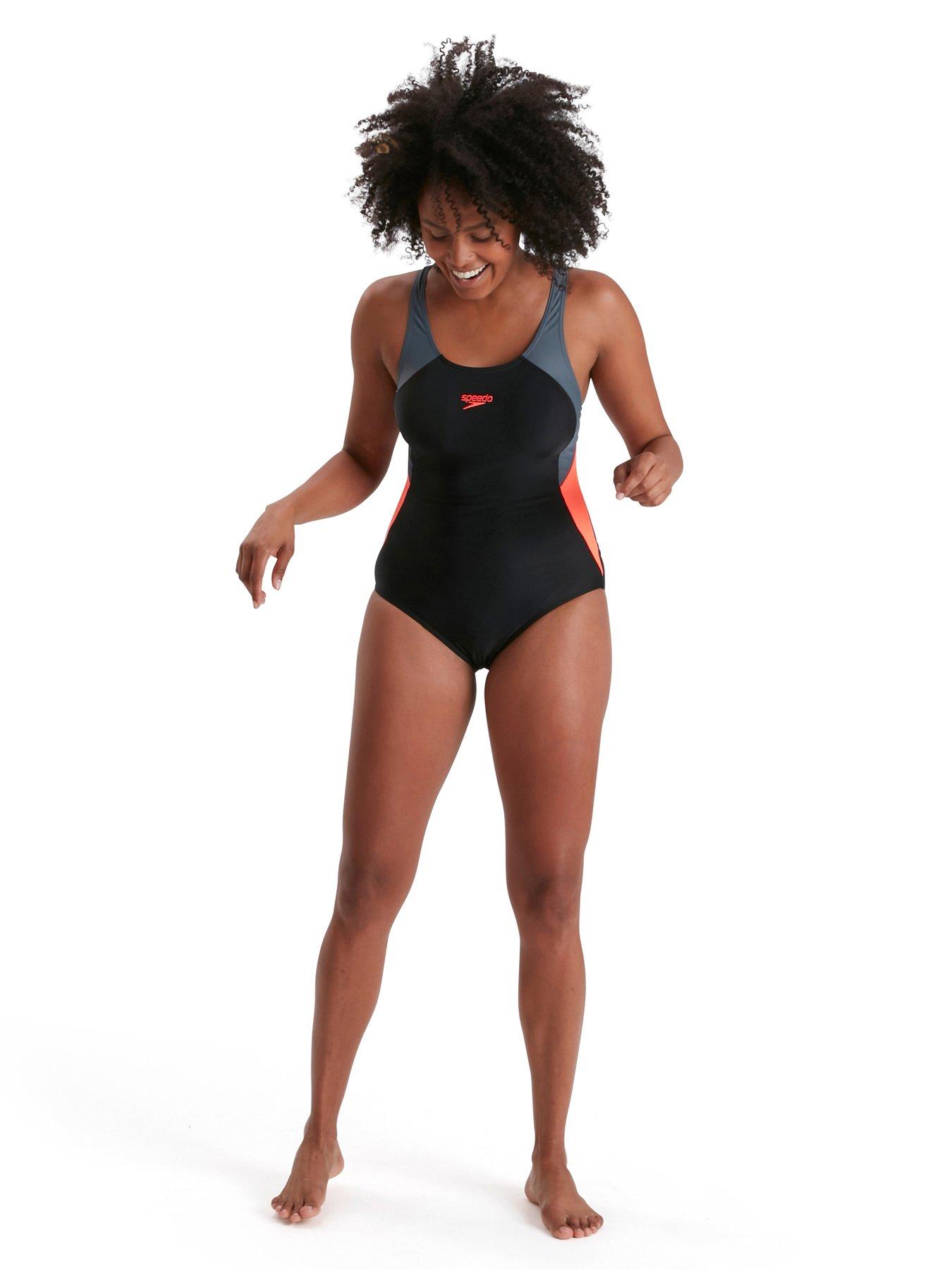 Speedo Colourblock Splice Muscleback - Black/Purple