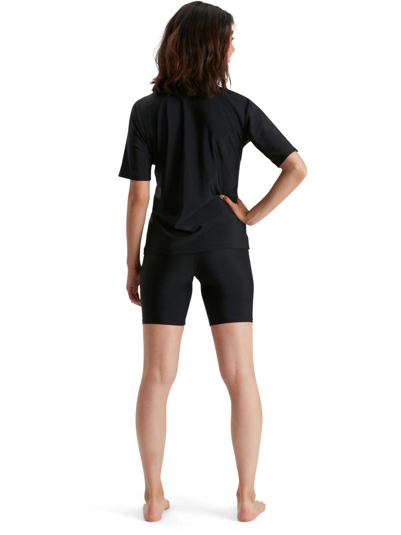Speedo Short Sleeve Swim Tee Black