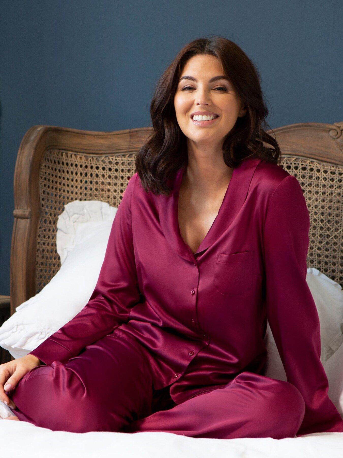 Satin feel pyjamas hot sale