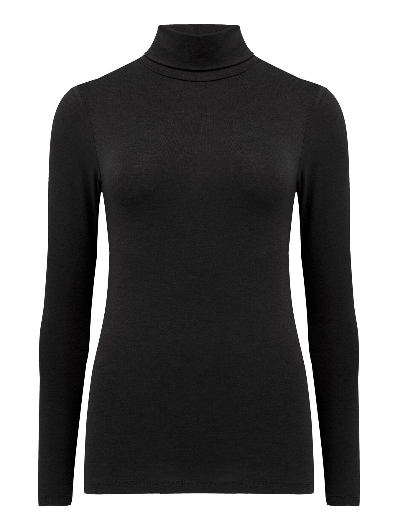 Image 3 of 4 of Pour Moi Second Skin Thermal Roll Neck Top - Black