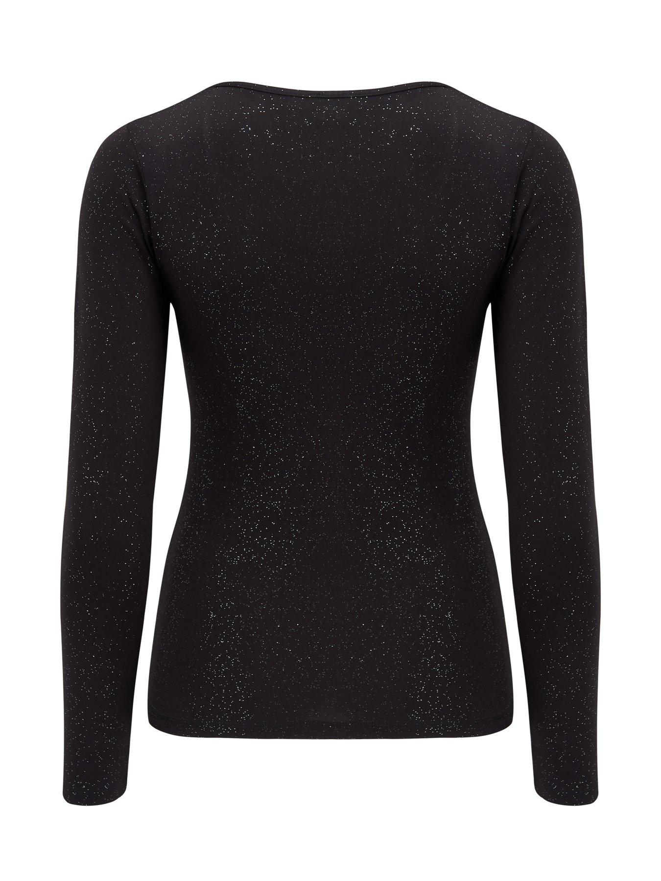  image of pour-moi-second-skin-thermal-long-sleeve-top-black