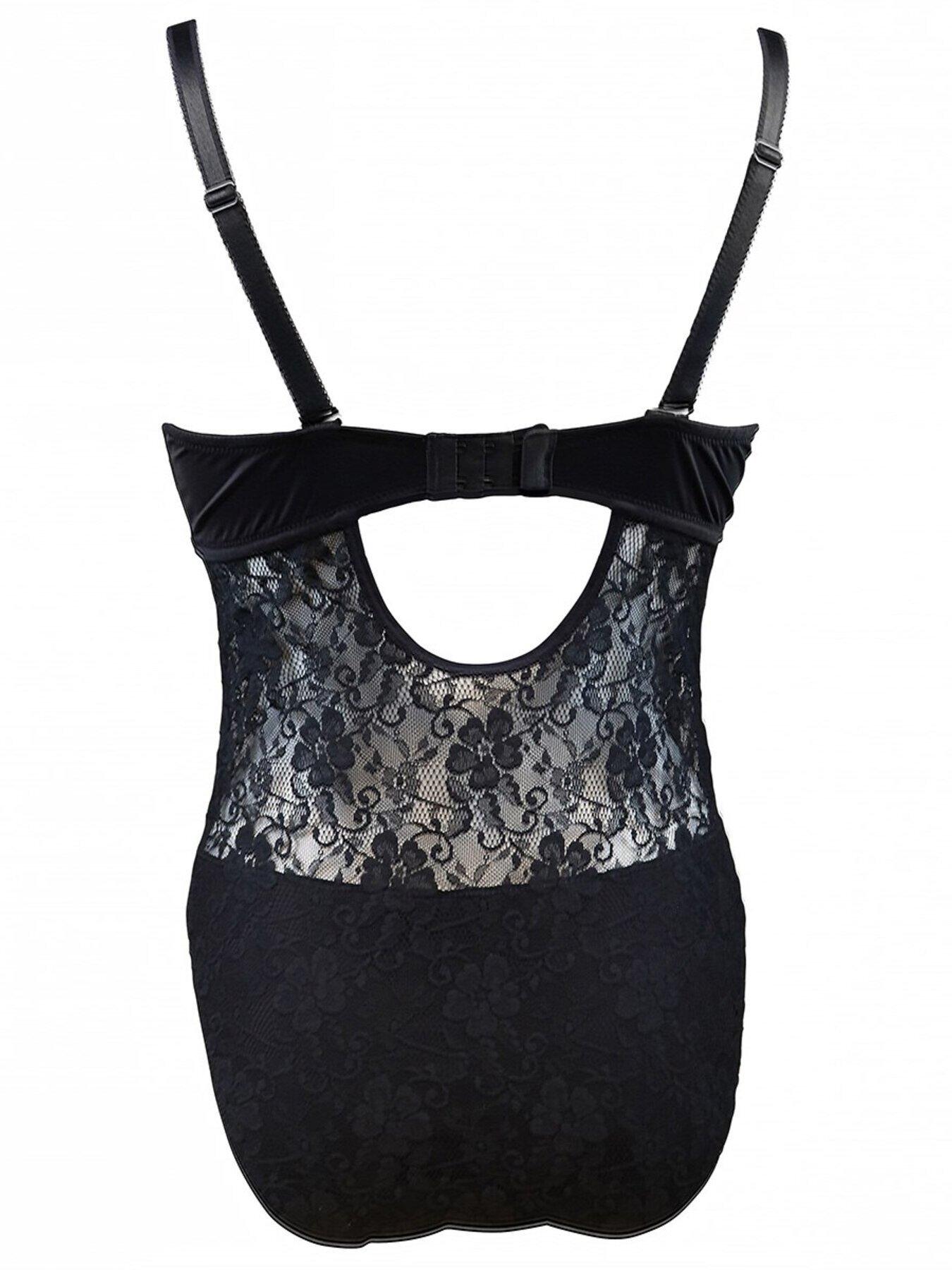Image 4 of 4 of Pour Moi Rebel Strapless Padded Underwired Body - Black