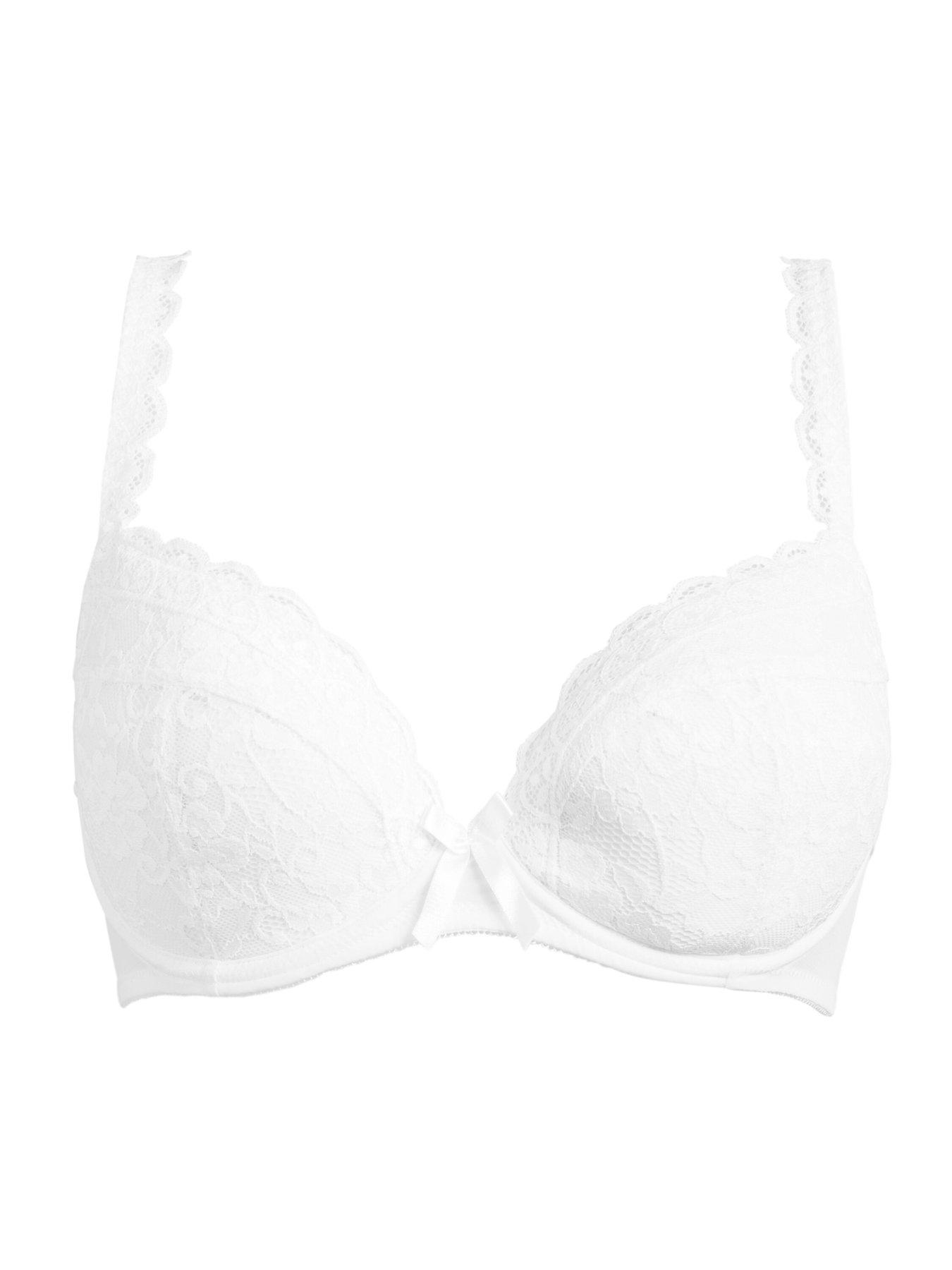  image of pour-moi-rebel-padded-plunge-bra-white