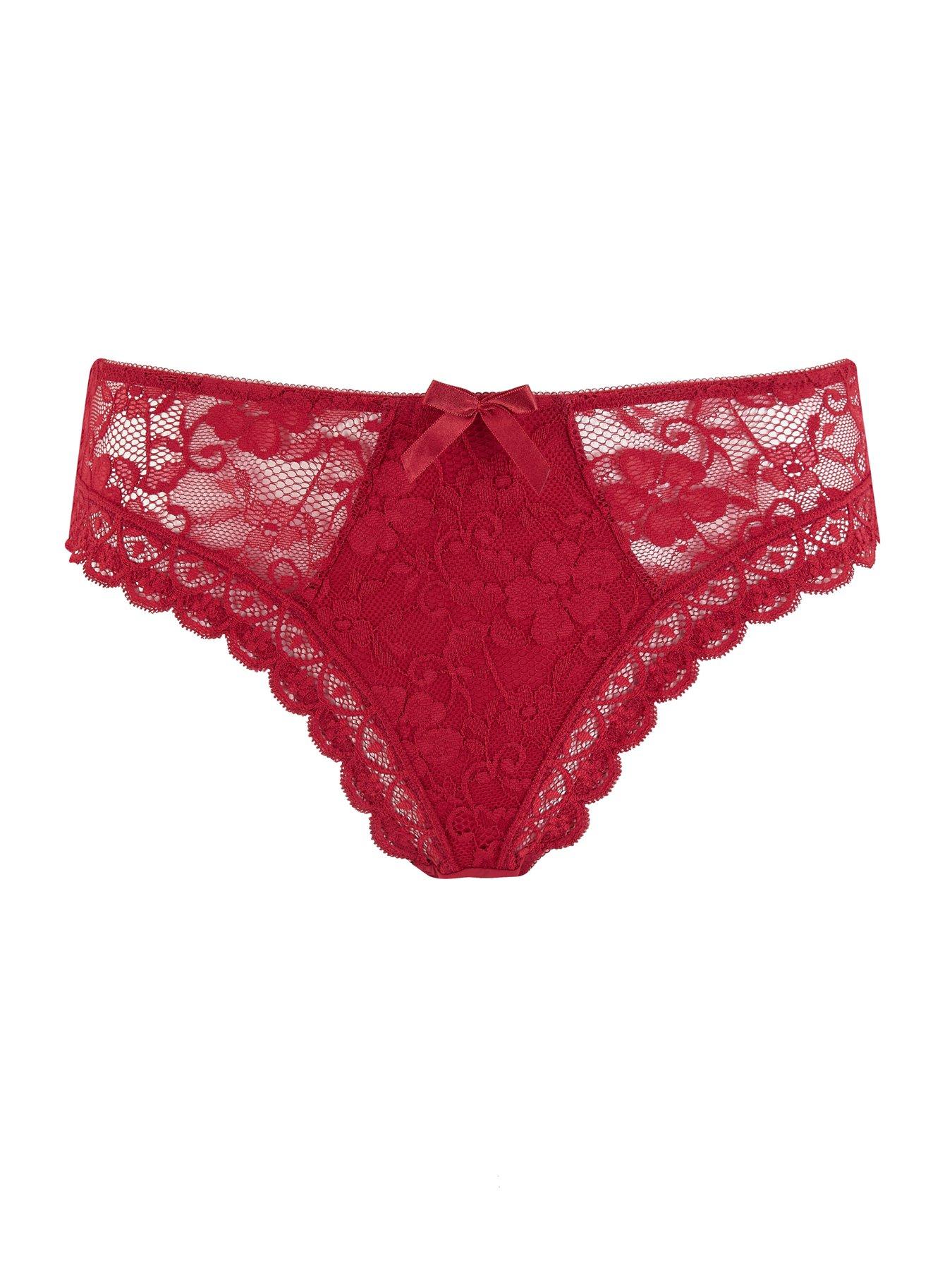 Image 3 of 4 of Pour Moi Rebel High Leg Brief - Red