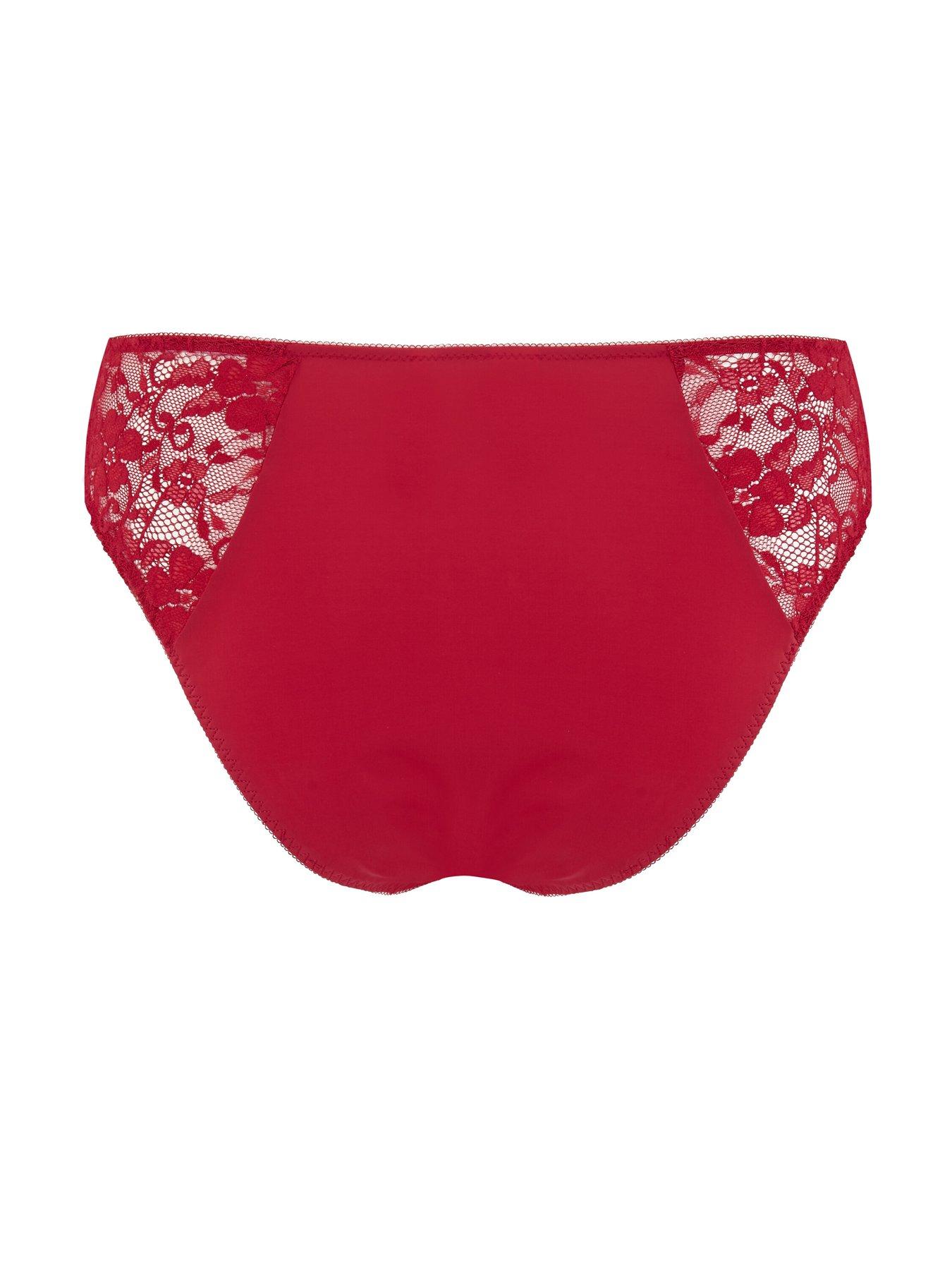 Image 4 of 4 of Pour Moi Rebel High Leg Brief - Red