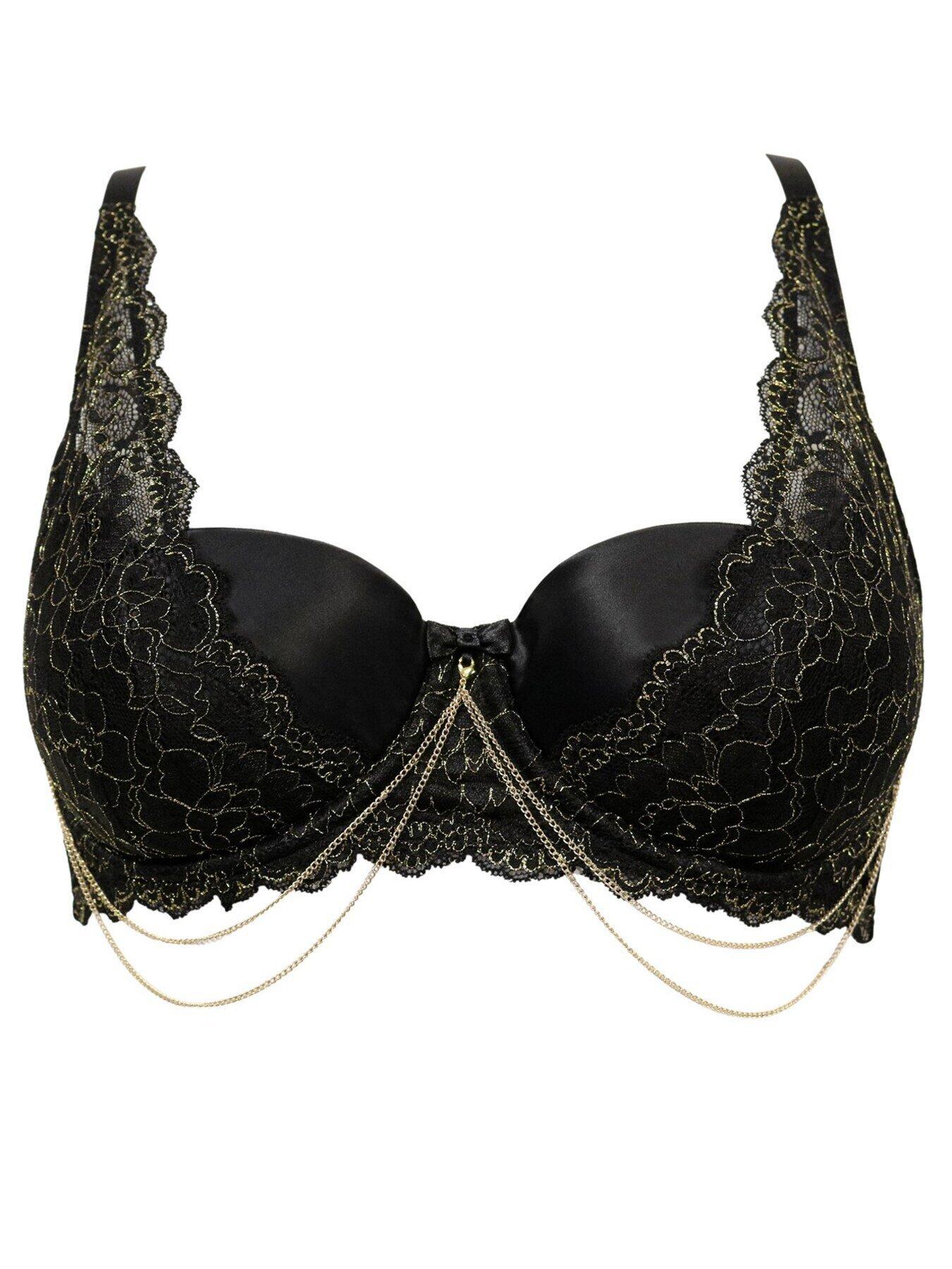 Pour Moi Reflection Non Wired Padded Push up Bra - Black