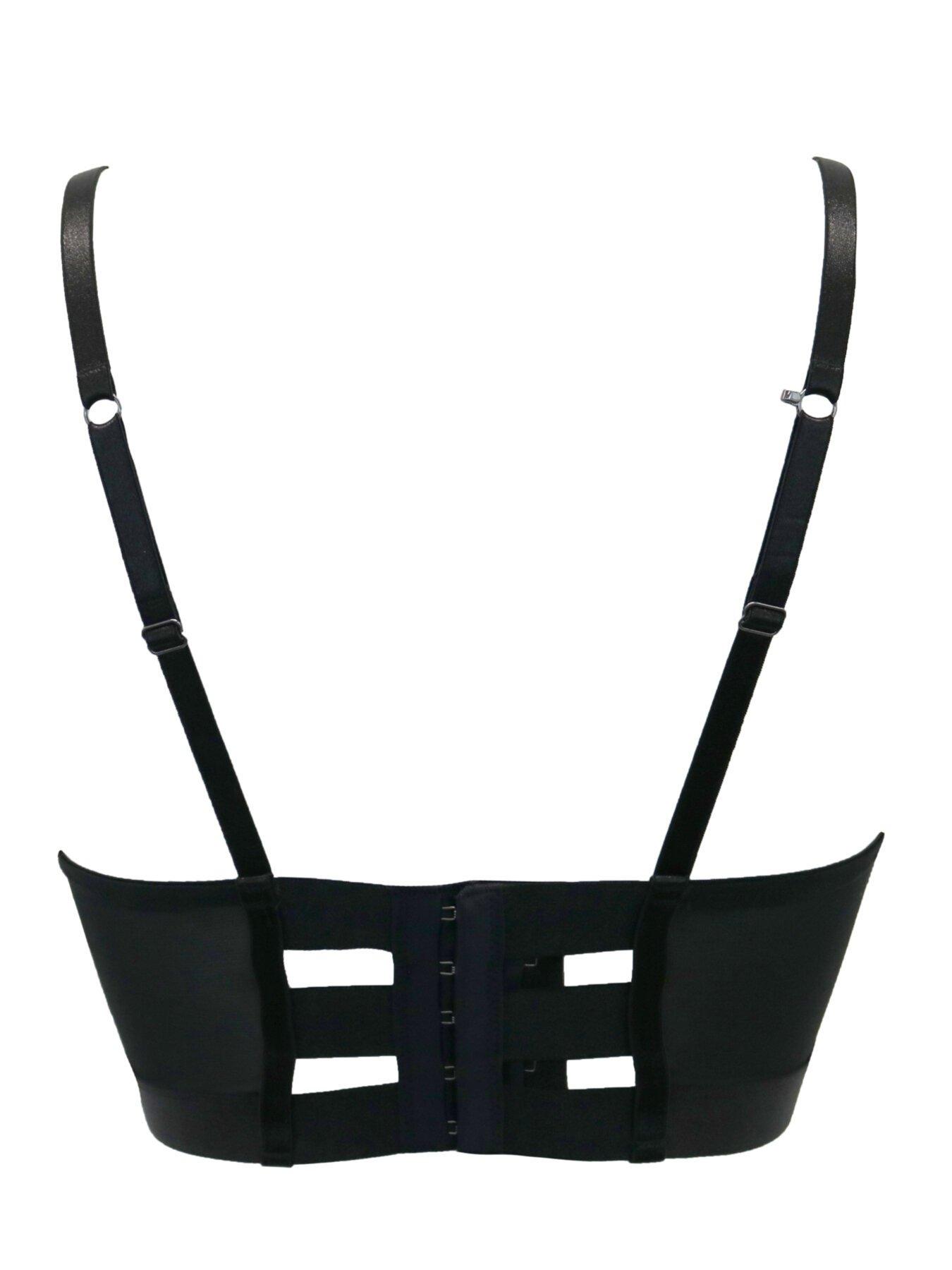  image of pour-moi-obsessed-push-up-padded-longline-black