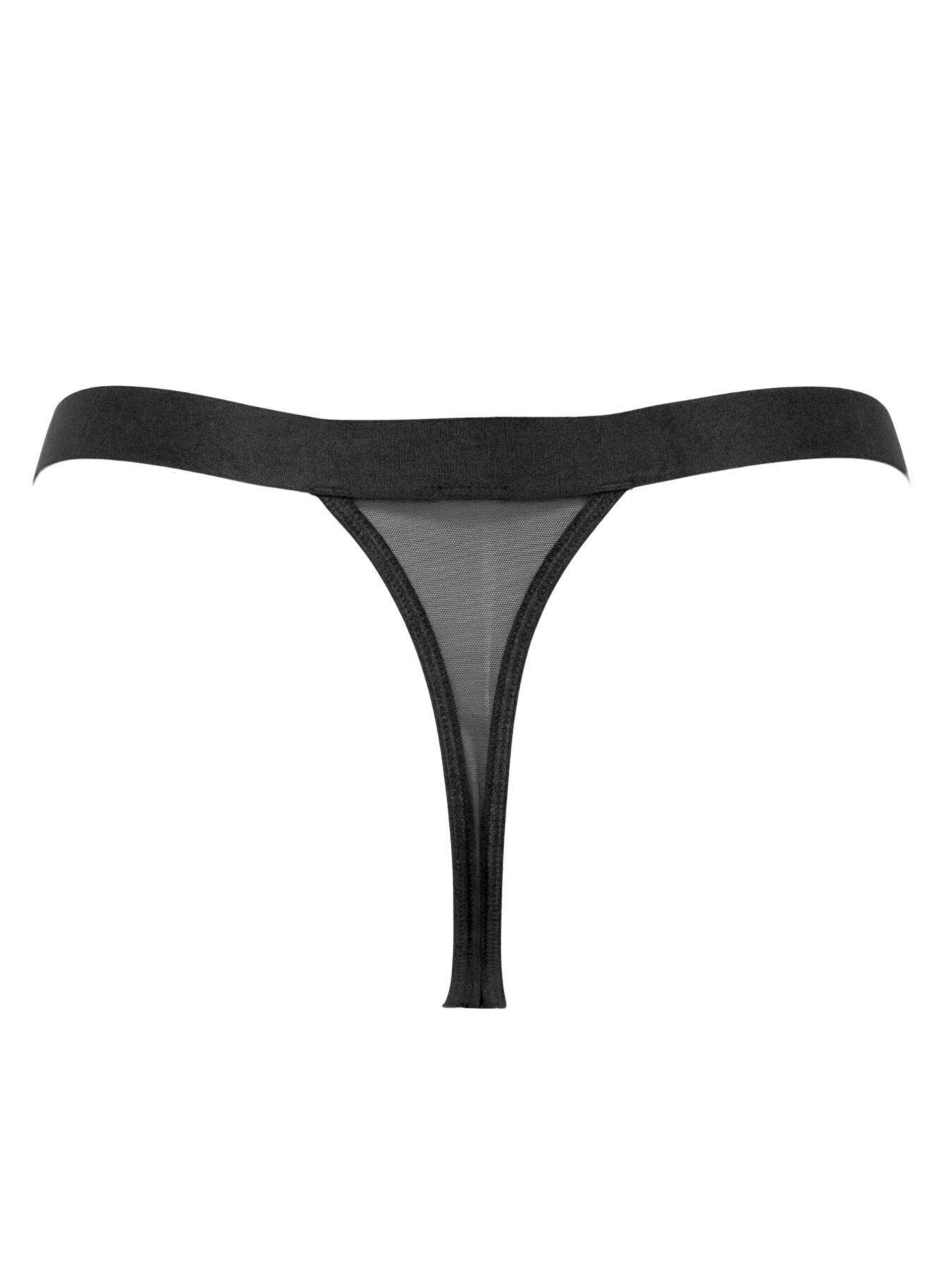 Image 4 of 4 of Pour Moi India Embroidery Thong - Black/White