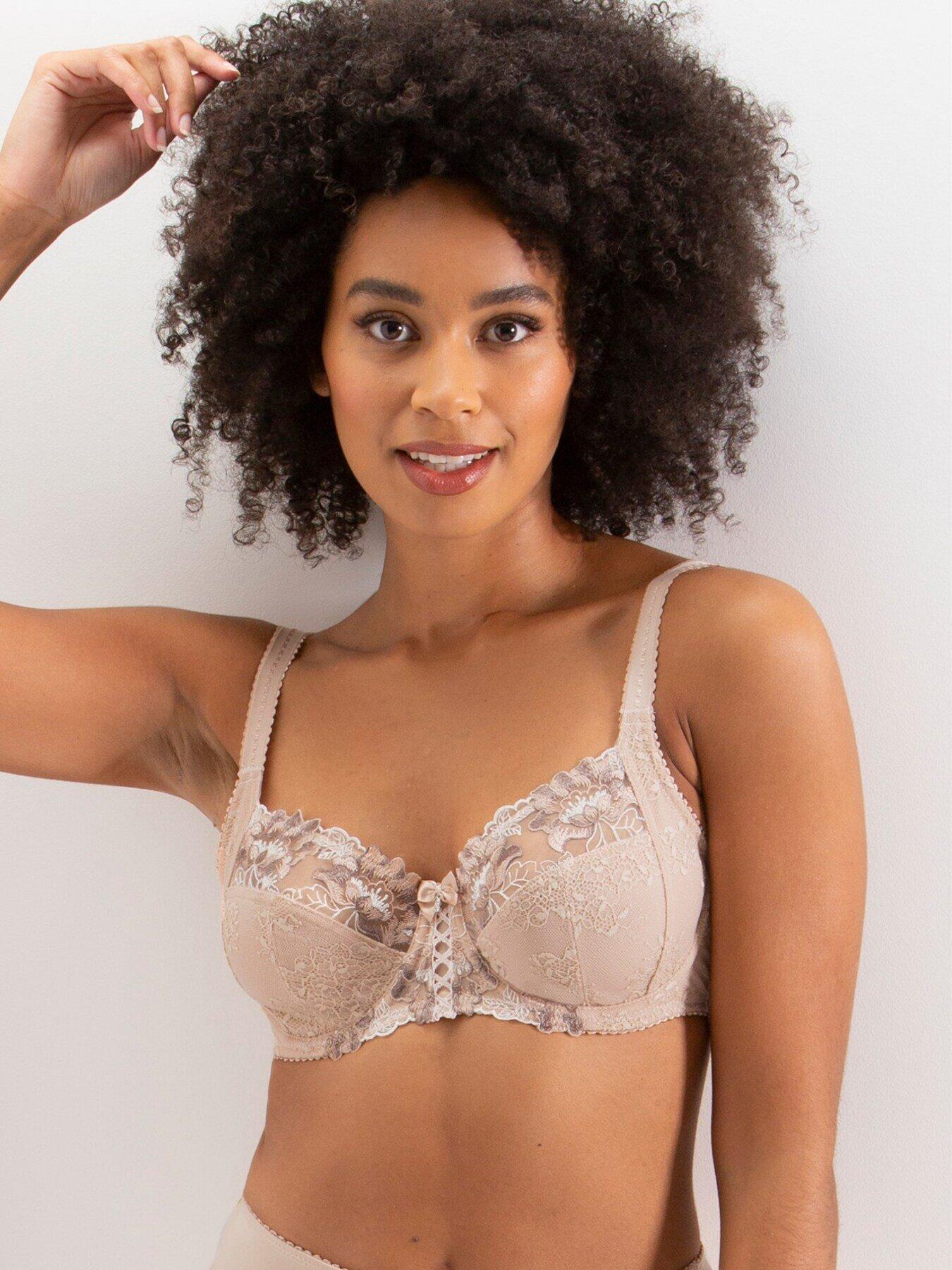 Pour Moi Sofia Lace Embroidered Side Support Bra