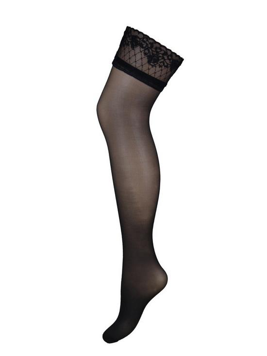 outfit image of pour-moi-sensation-lace-top-15-denier-stocking