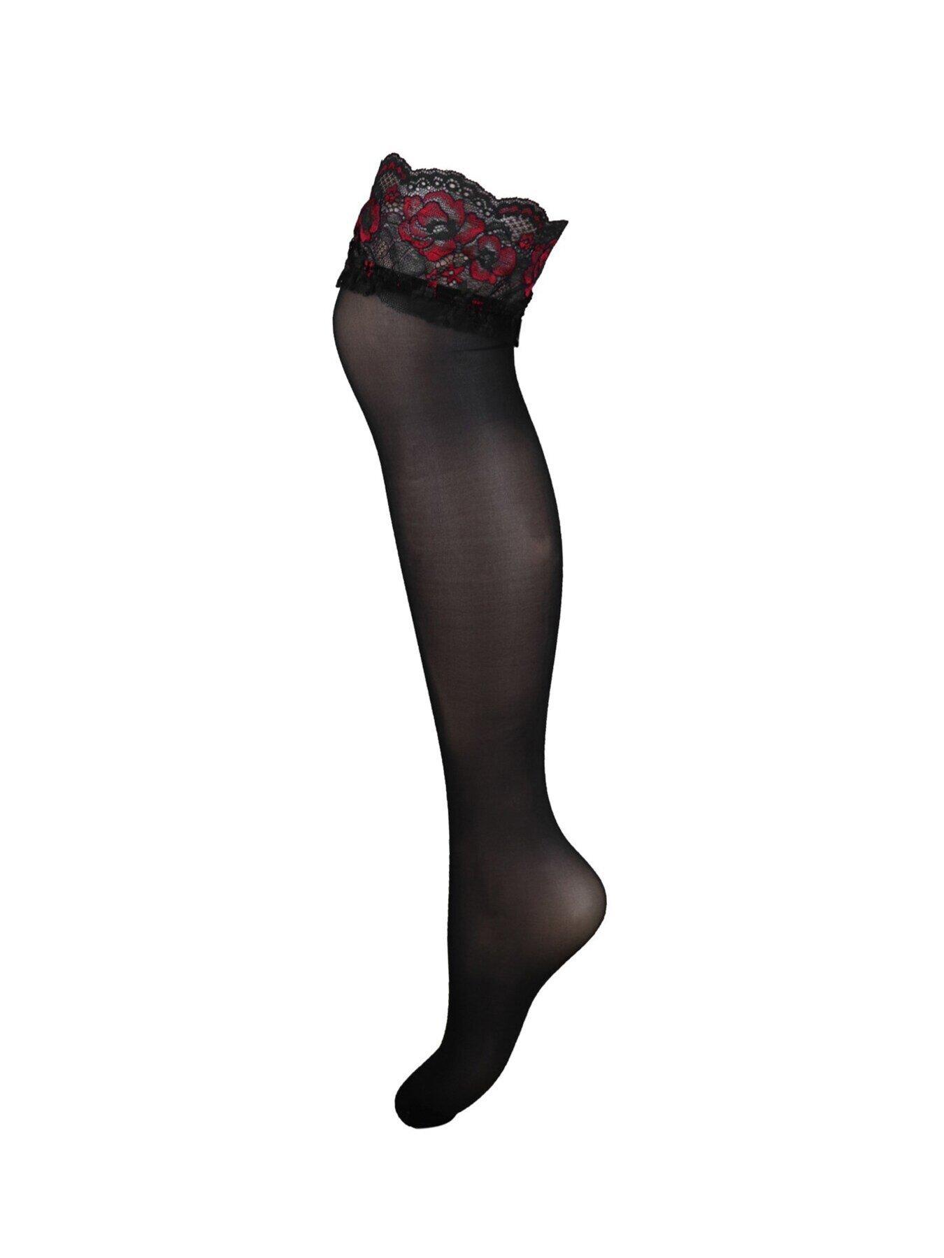 Image 2 of 2 of Pour Moi Amour Lace Top 15 Denier Hold Up