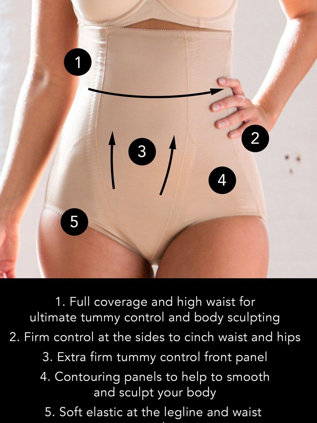 Image 2 of 3 of Pour Moi Hourglass Firm Control High Waist Brief - Nude