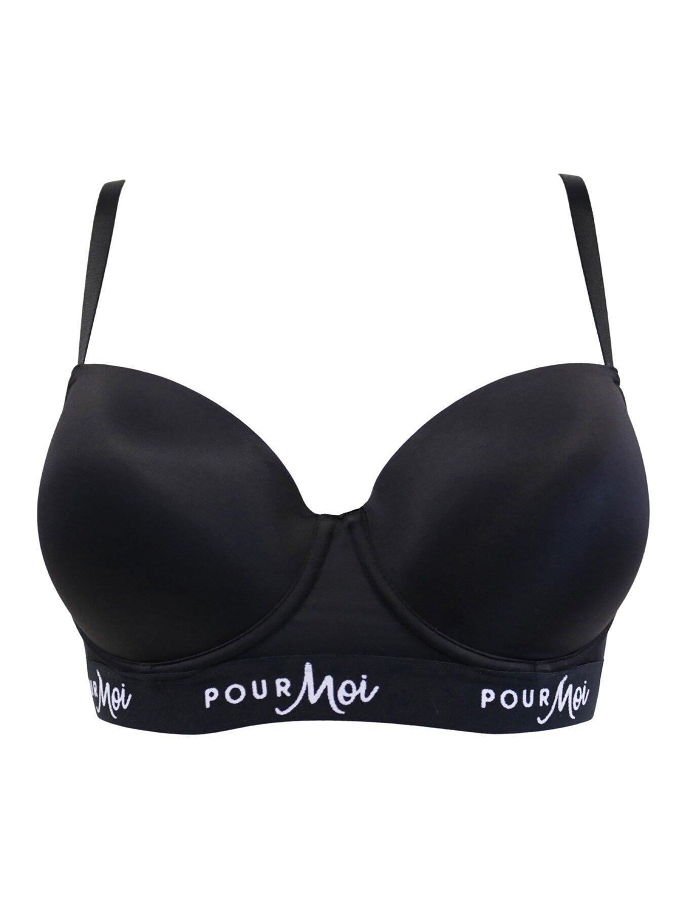 Pour Moi Logo Padded T-shirt Bra - White