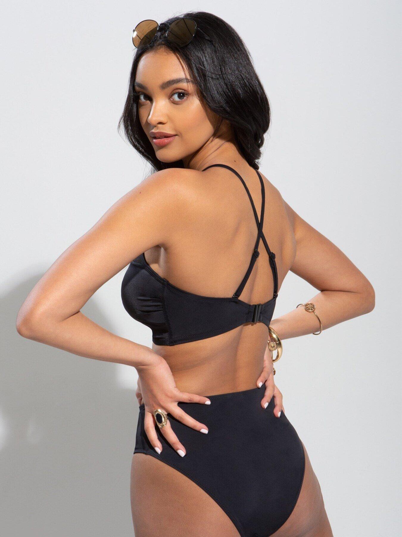 Image 2 of 4 of Pour Moi Space High Neck U/W Cami Top - Black