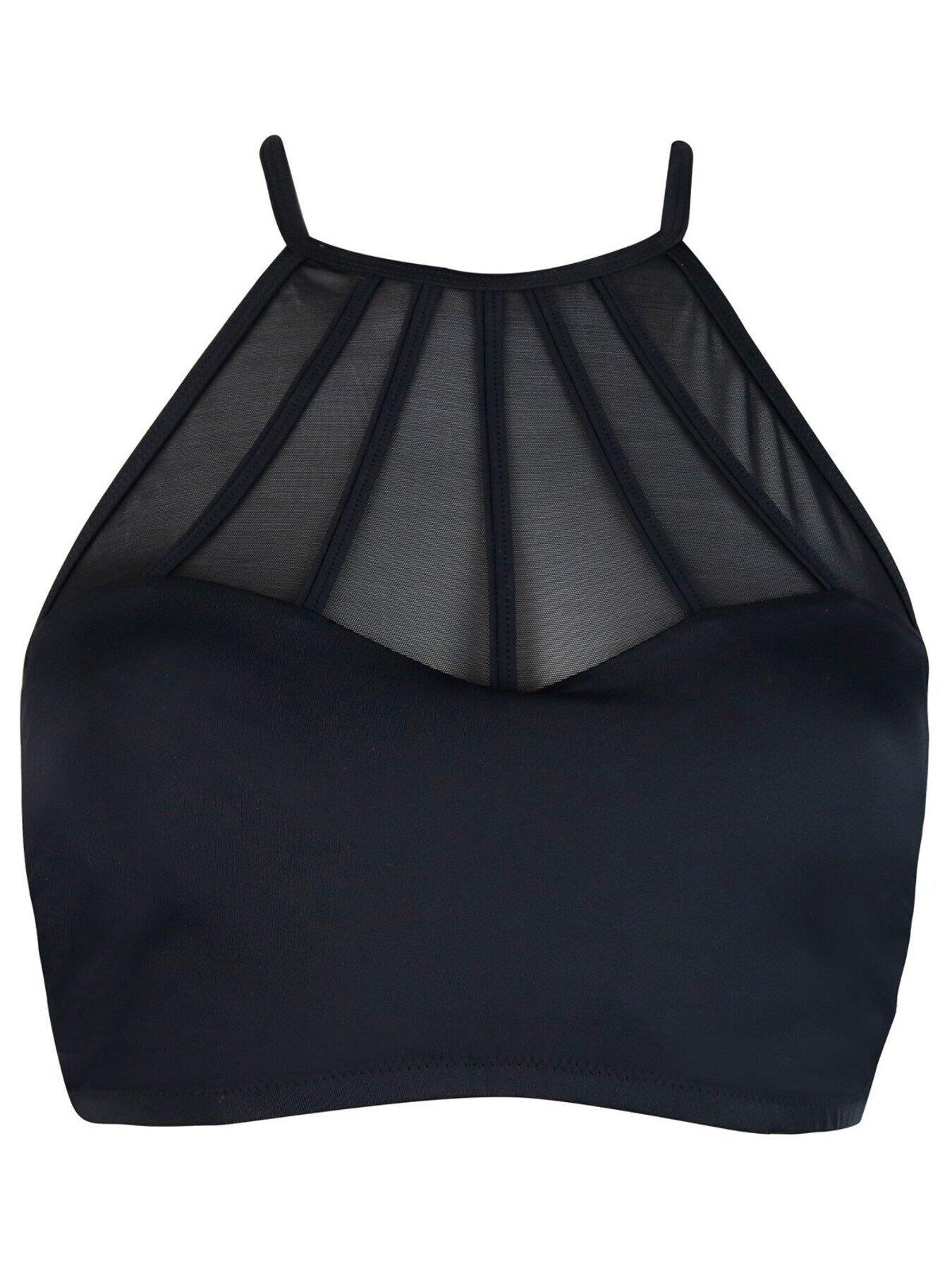 Image 4 of 4 of Pour Moi Space High Neck U/W Cami Top - Black