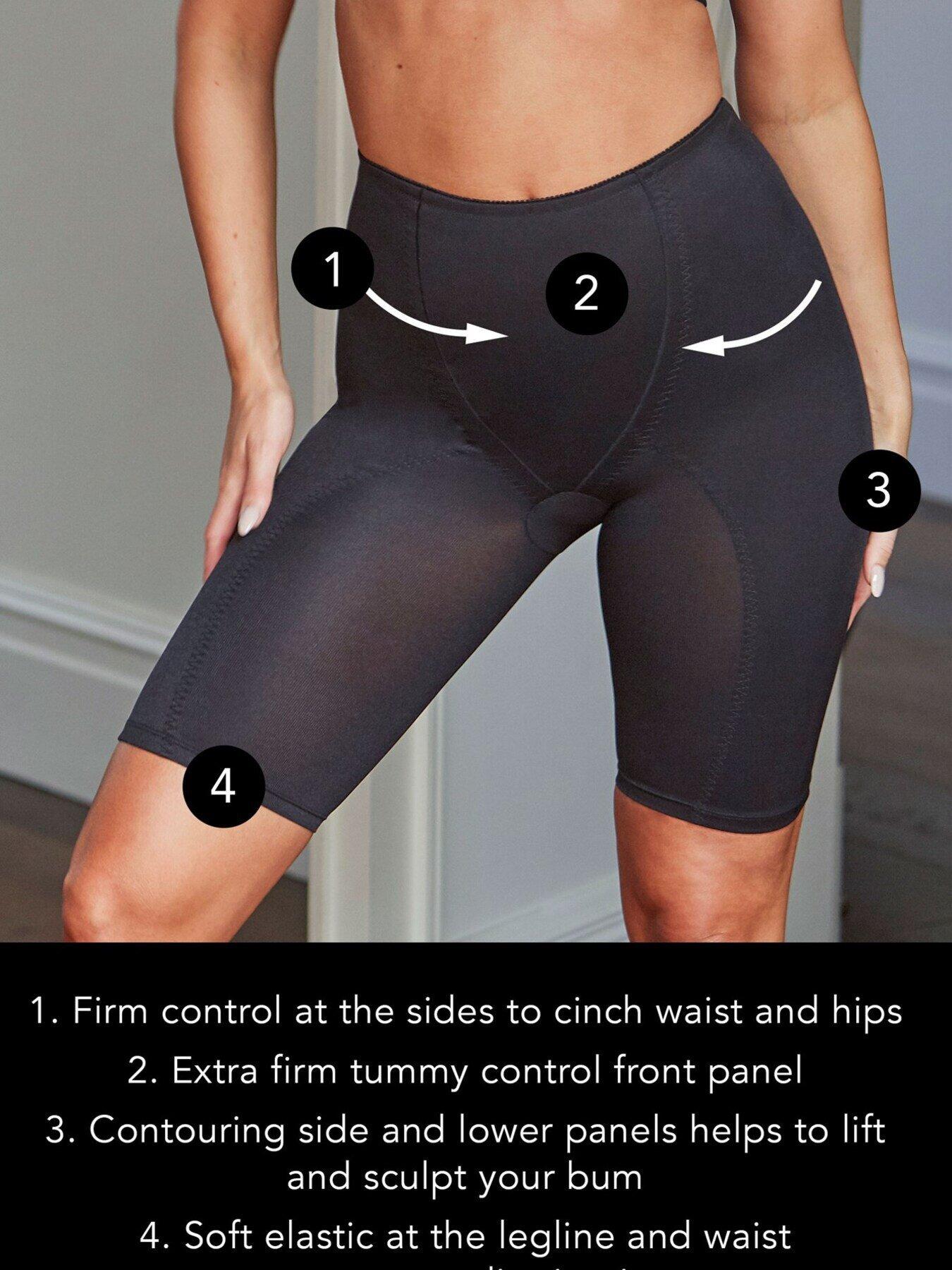 Image 2 of 3 of Pour Moi Hourglass Firm Control High Waist Short - Black
