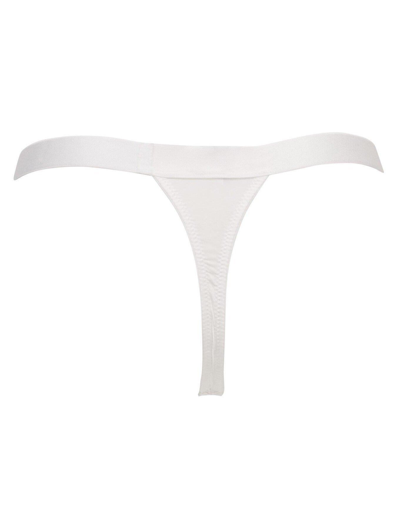Image 4 of 4 of Pour Moi India High Leg Thong - White