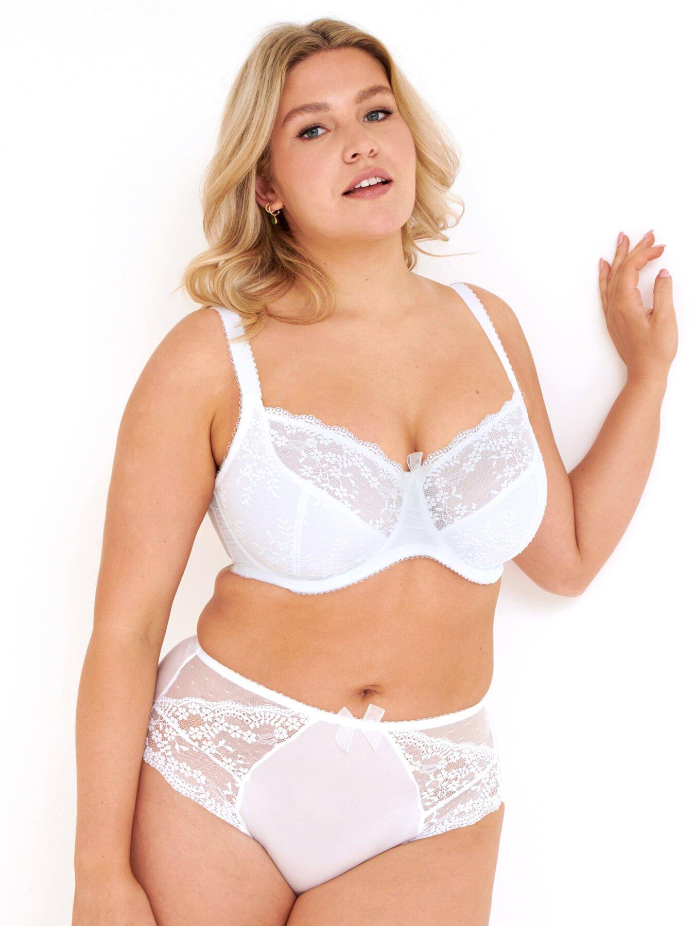 Image 1 of 4 of Pour Moi Flora Deep Brief - White