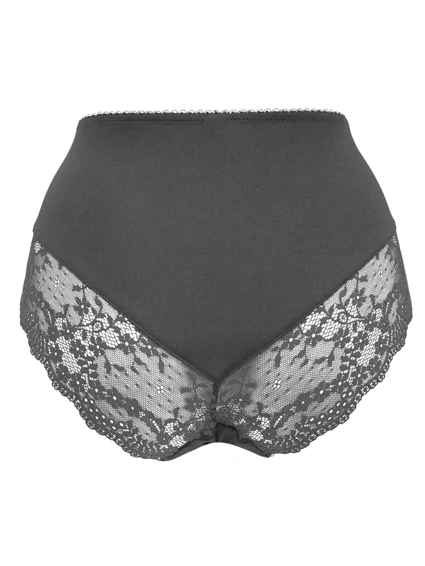 Image 4 of 4 of Pour Moi Flora Deep Brief - Black