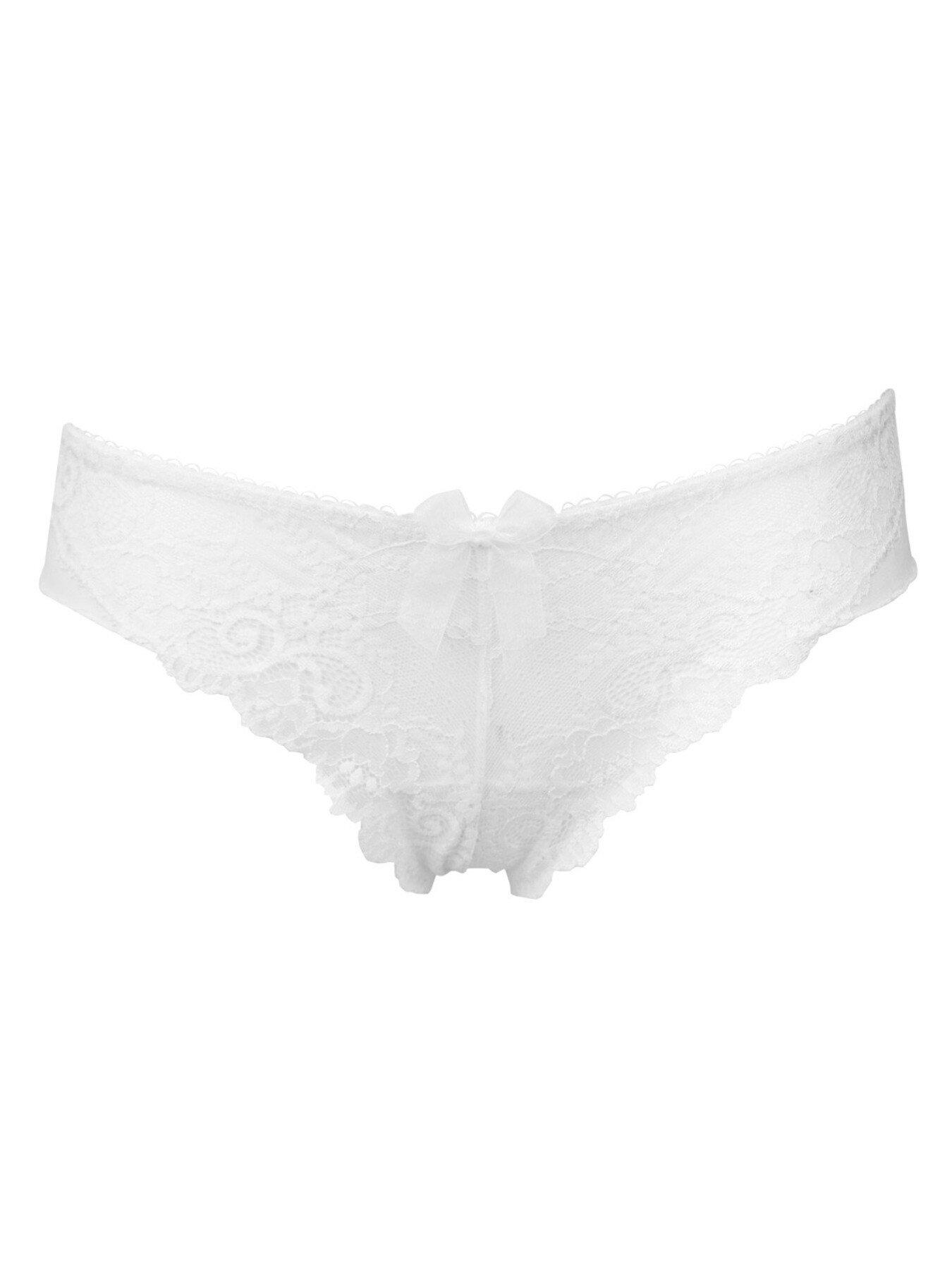 Image 3 of 4 of Pour Moi Flora Brazilian Brief - White