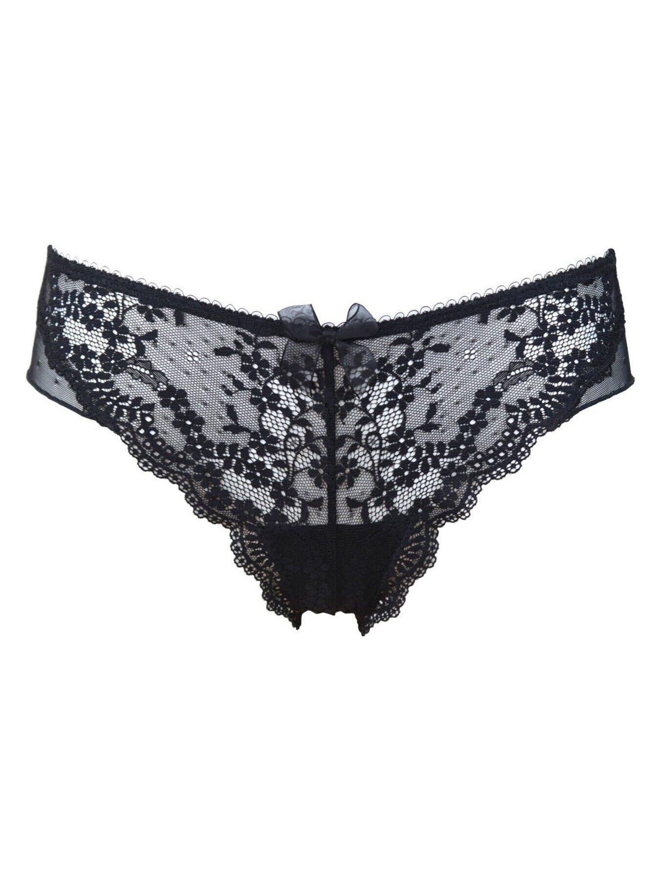 Image 3 of 4 of Pour Moi Flora Brazilian Brief - Black