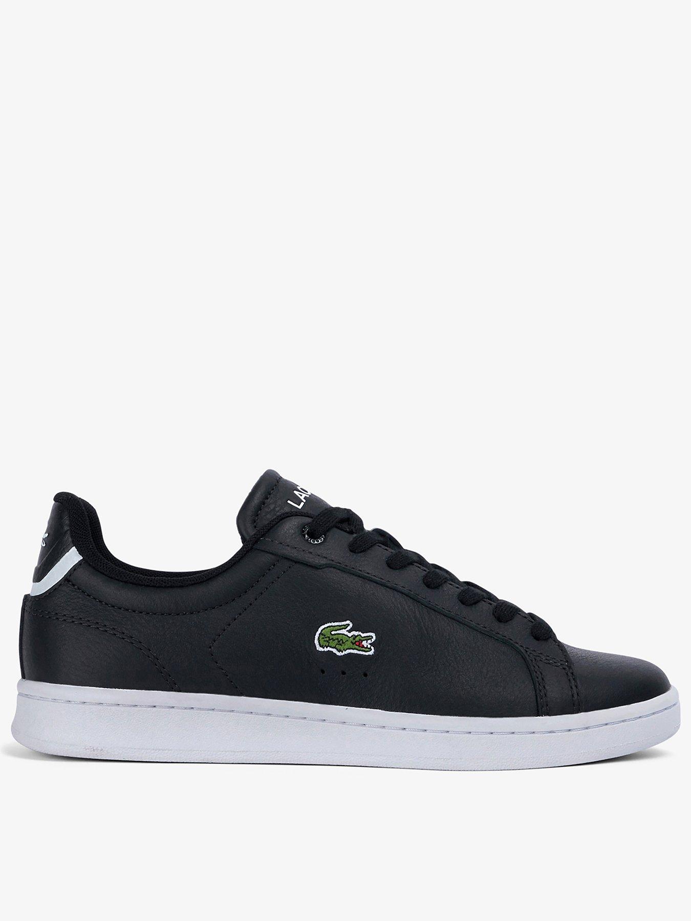 Mens black lacoste velcro trainers Clearance