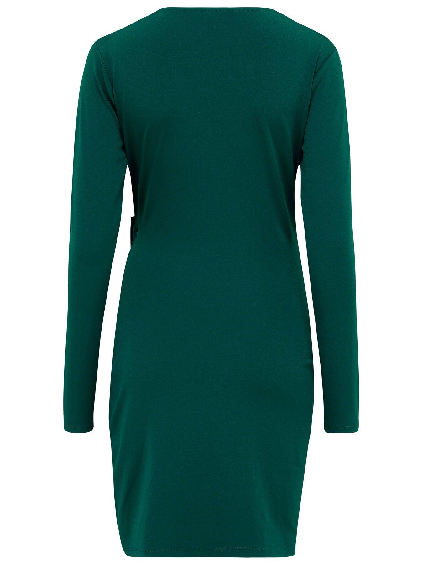  image of pour-moi-bryony-slinky-jersey-wrap-mini-dress-green