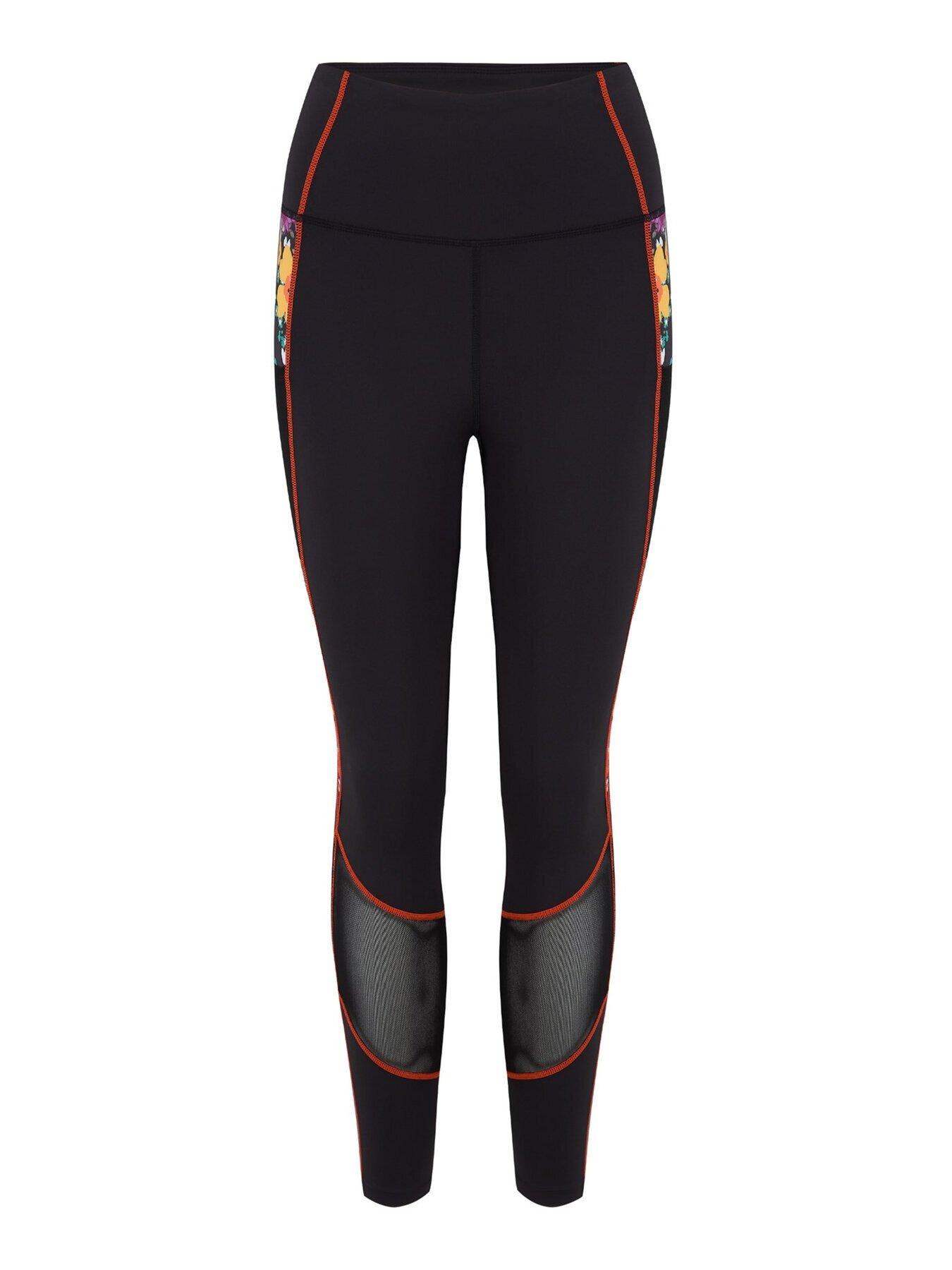 Image 2 of 4 of Pour Moi Energy Printed Mesh Panel Legging - Black/Multi