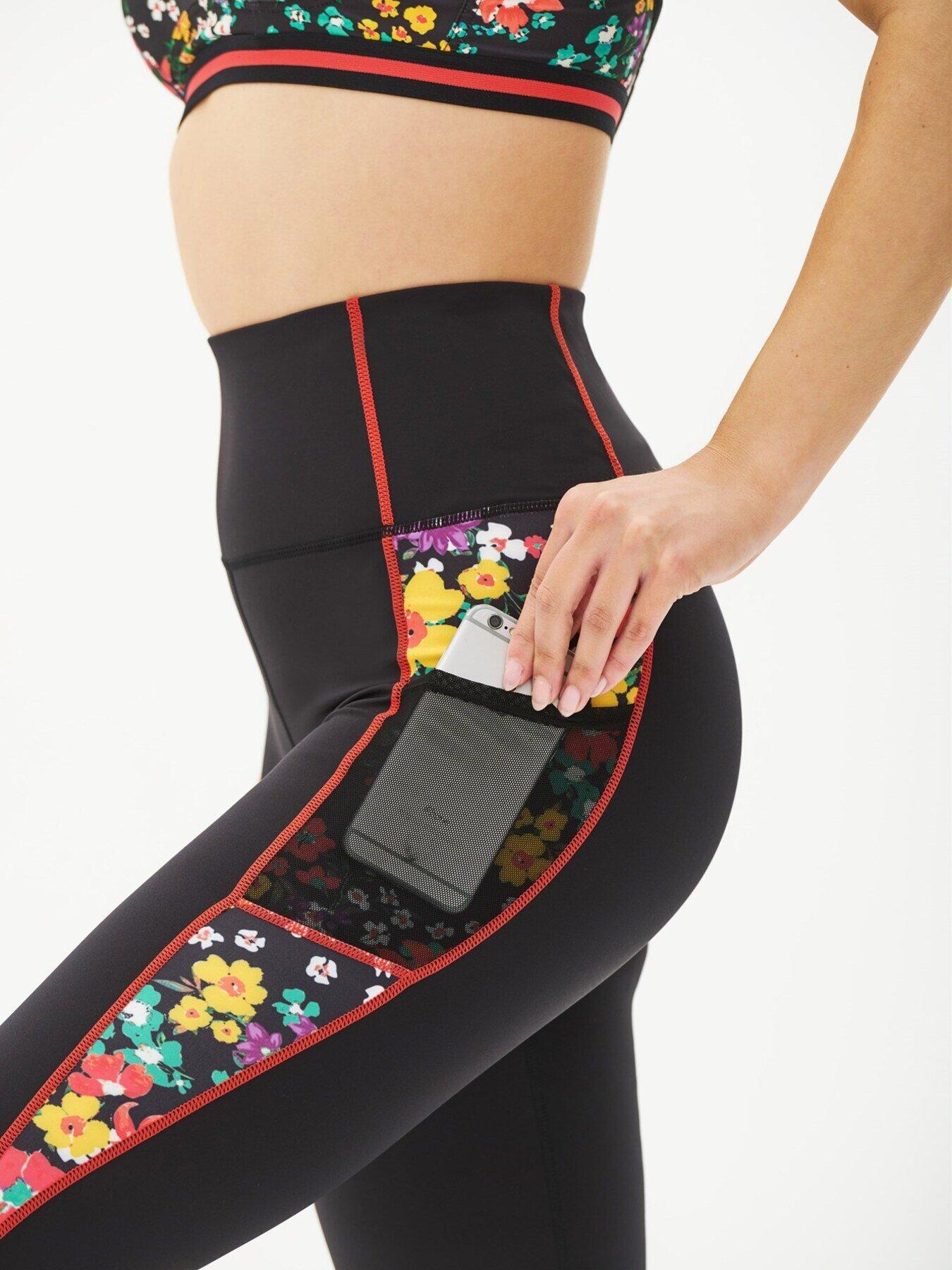 Image 4 of 4 of Pour Moi Energy Printed Mesh Panel Legging - Black/Multi