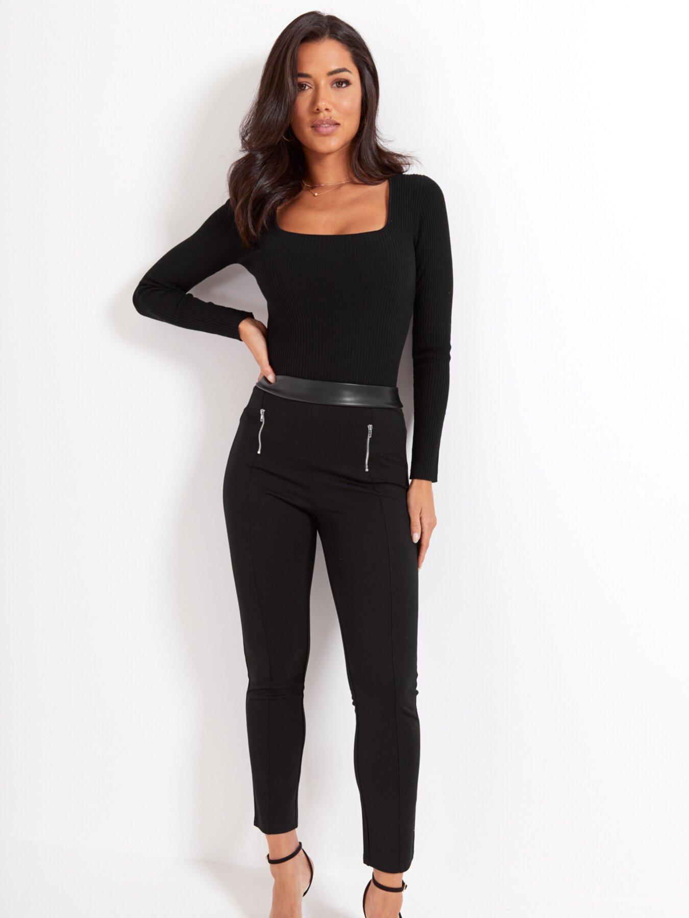 Prettylittlething Charcoal Sport Rib Through Jack