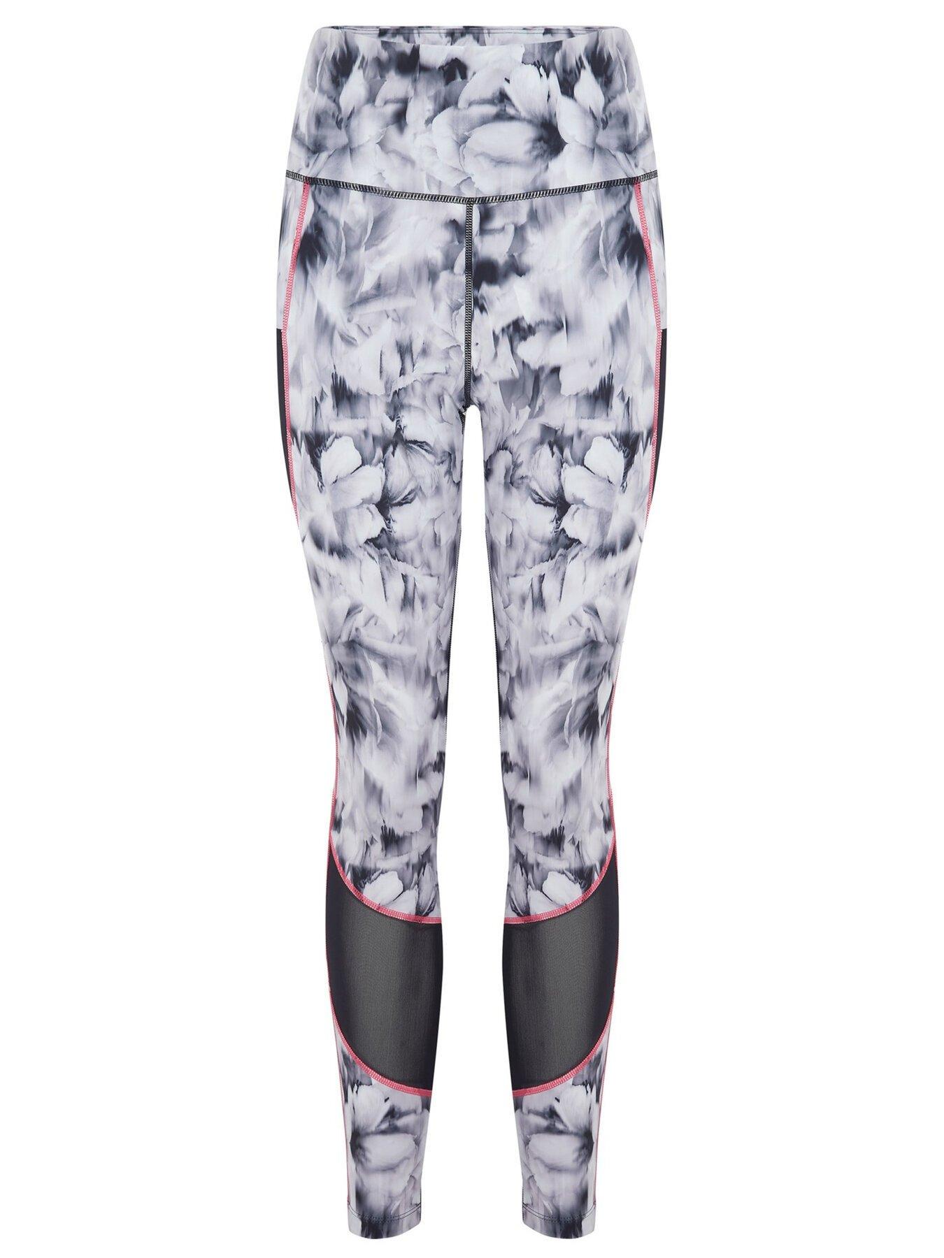 Image 3 of 4 of Pour Moi Energy Printed Mesh Panel Legging - Black/White