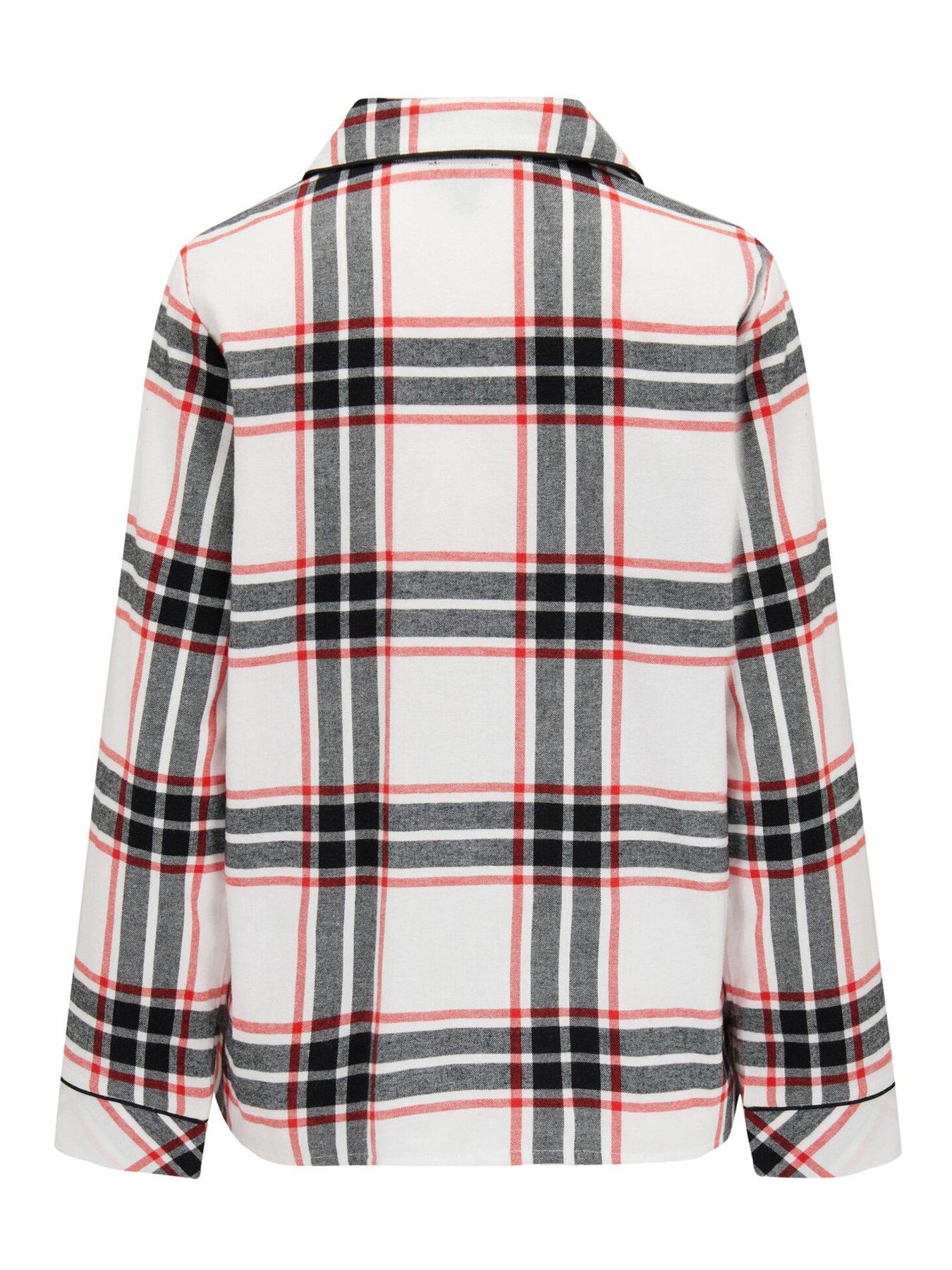 image of pour-moi-cosy-check-pyjama-set-whitemulti