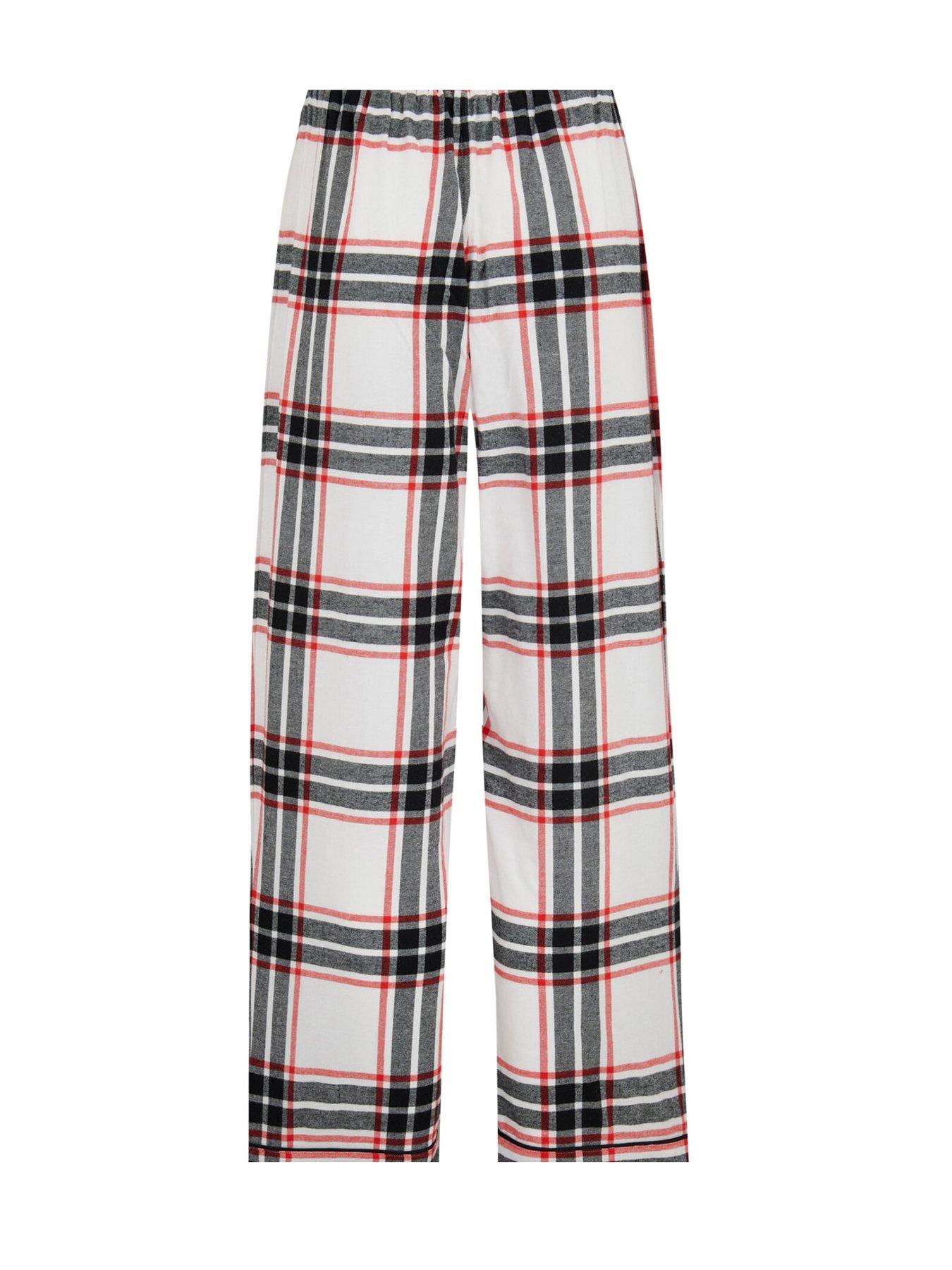 image of pour-moi-cosy-check-pyjama-set-whitemulti